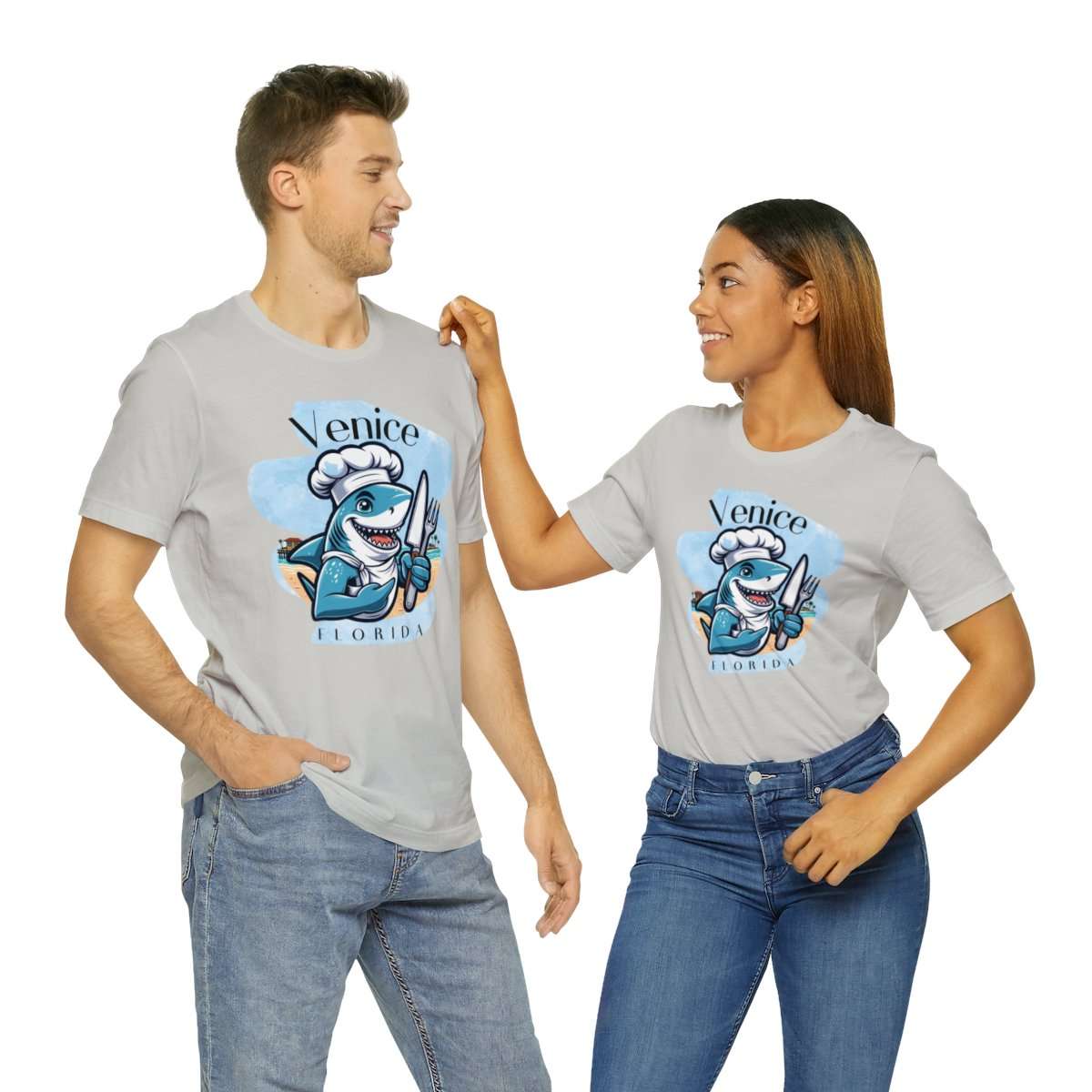 Venice Foodies Shark Chef Adult Tee - Image 73