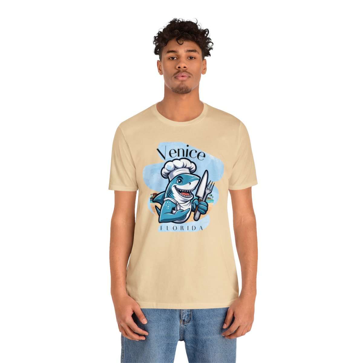 Venice Foodies Shark Chef Adult Tee - Image 65