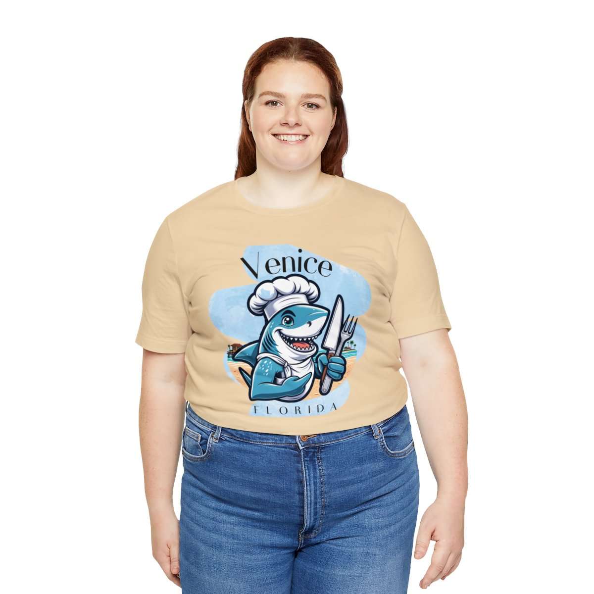 Venice Foodies Shark Chef Adult Tee - Image 68