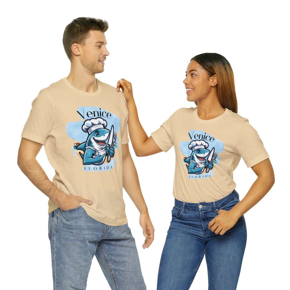 Venice Foodies Shark Chef Adult Tee - Image 61