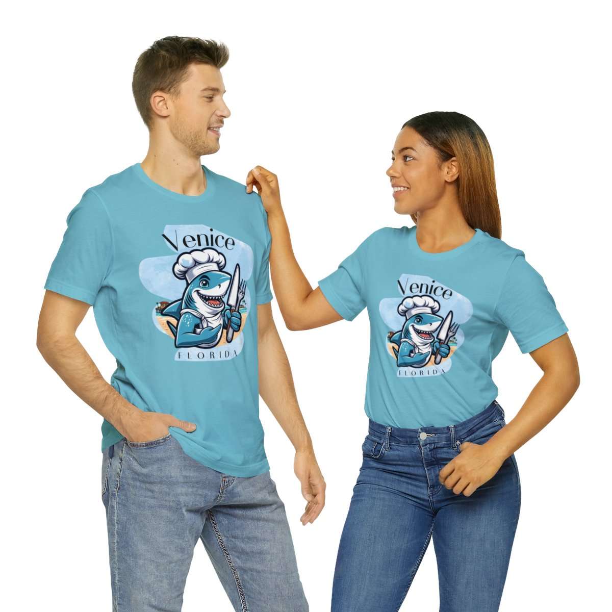 Venice Foodies Shark Chef Adult Tee - Image 121