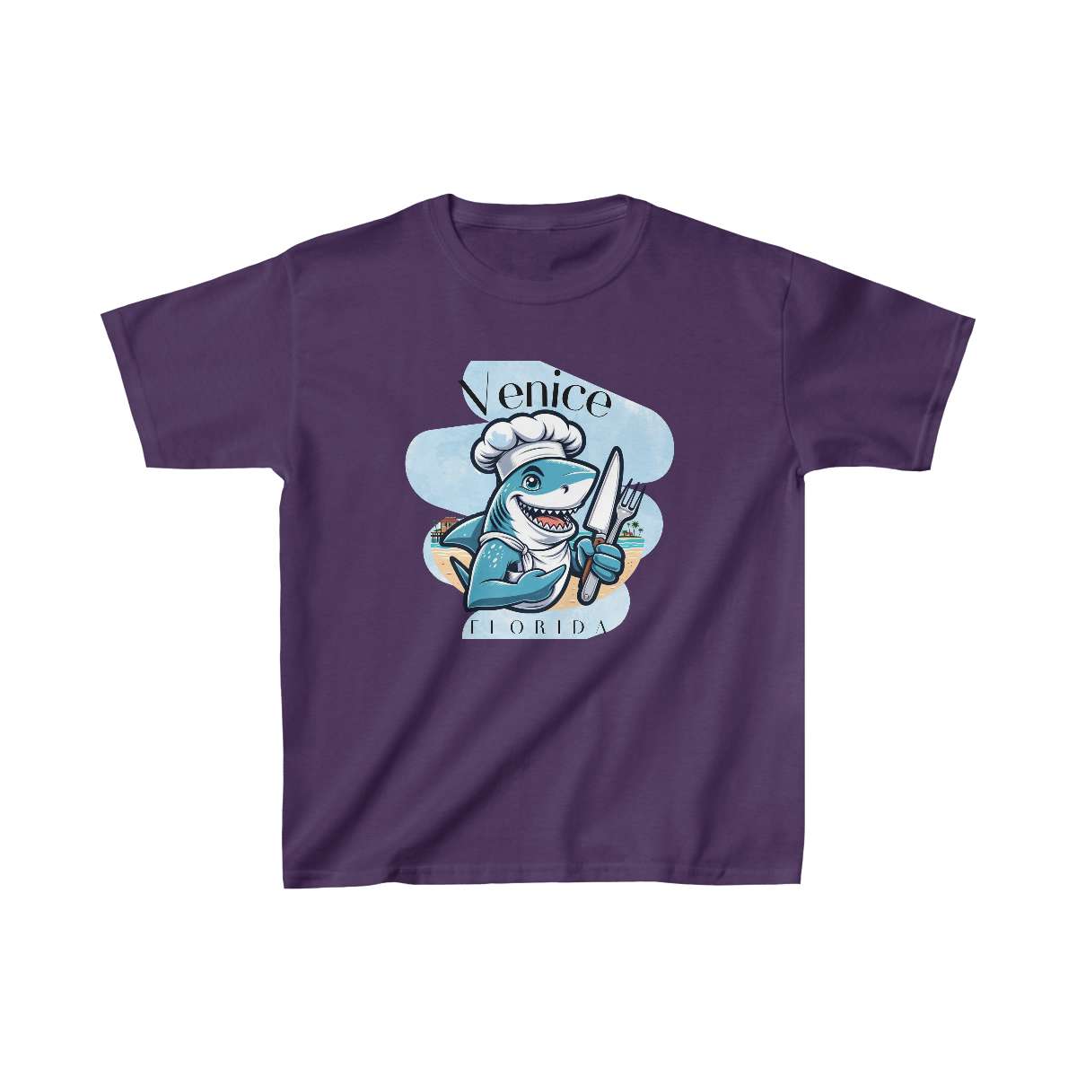 Venice Foodies Shark Chef - Kids' Delight Tee - Image 7