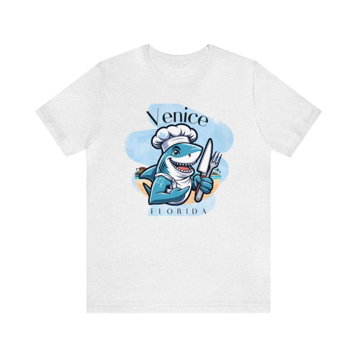 Venice Foodies Shark Chef Adult Tee - Image 26