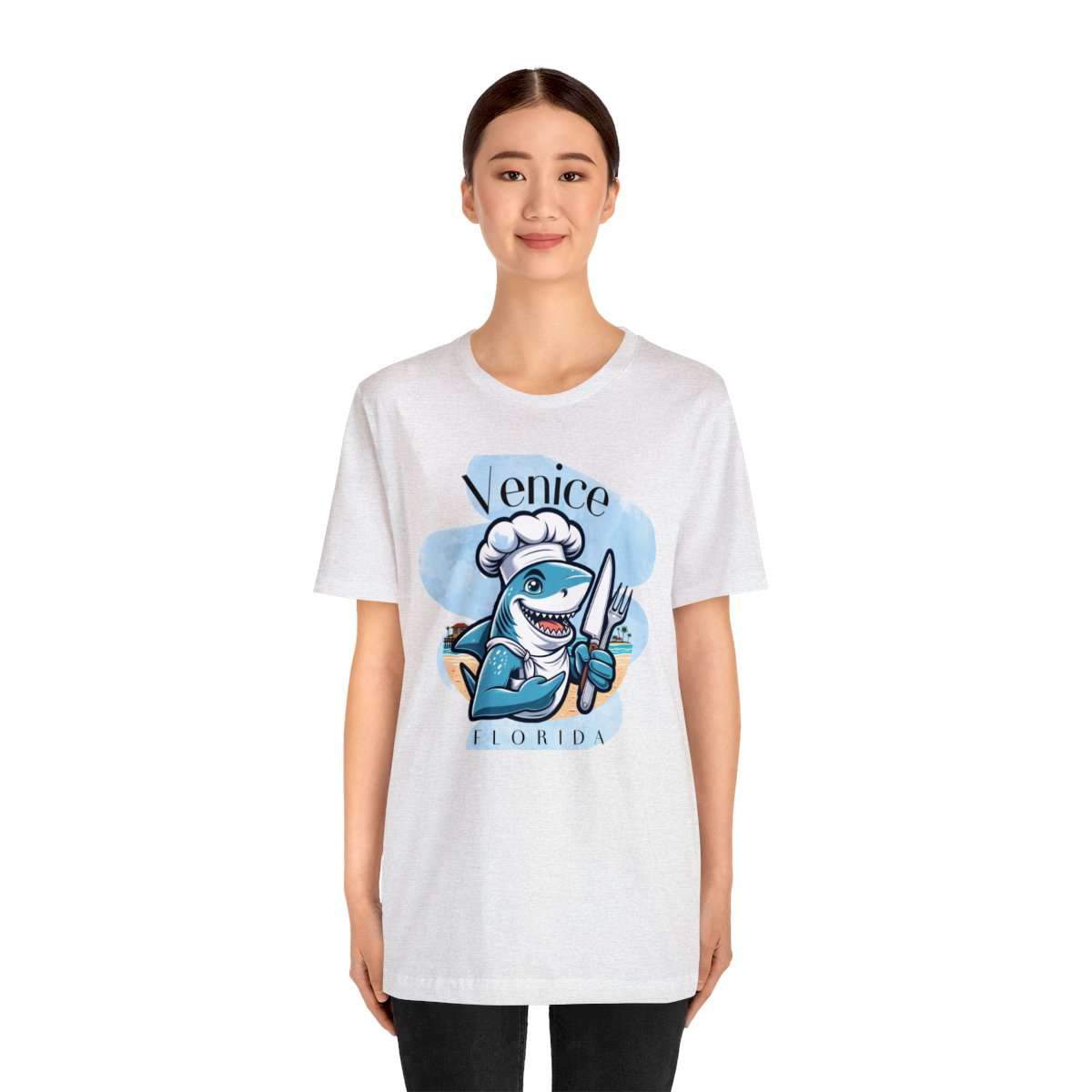 Venice Foodies Shark Chef Adult Tee - Image 28