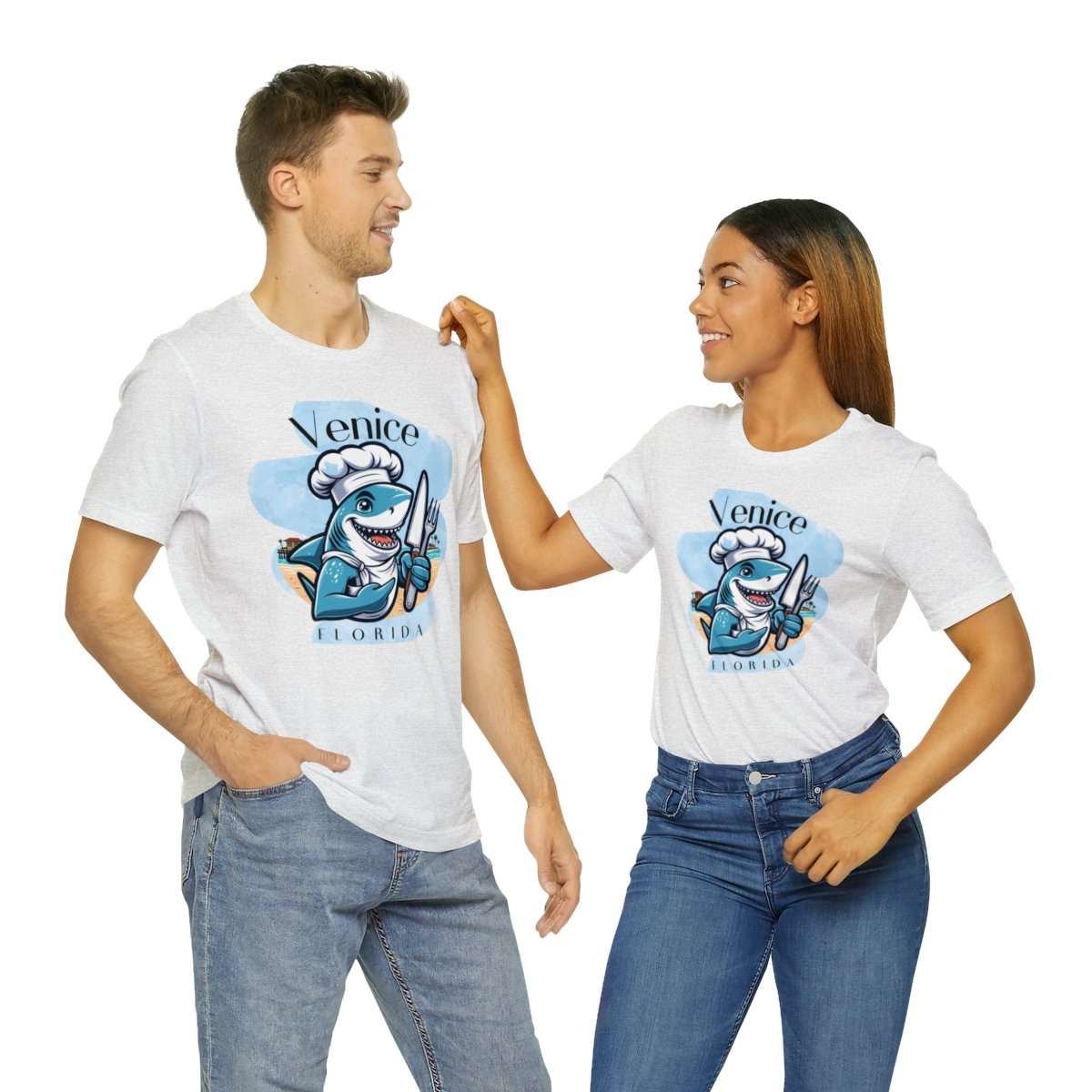 Venice Foodies Shark Chef Adult Tee - Image 25