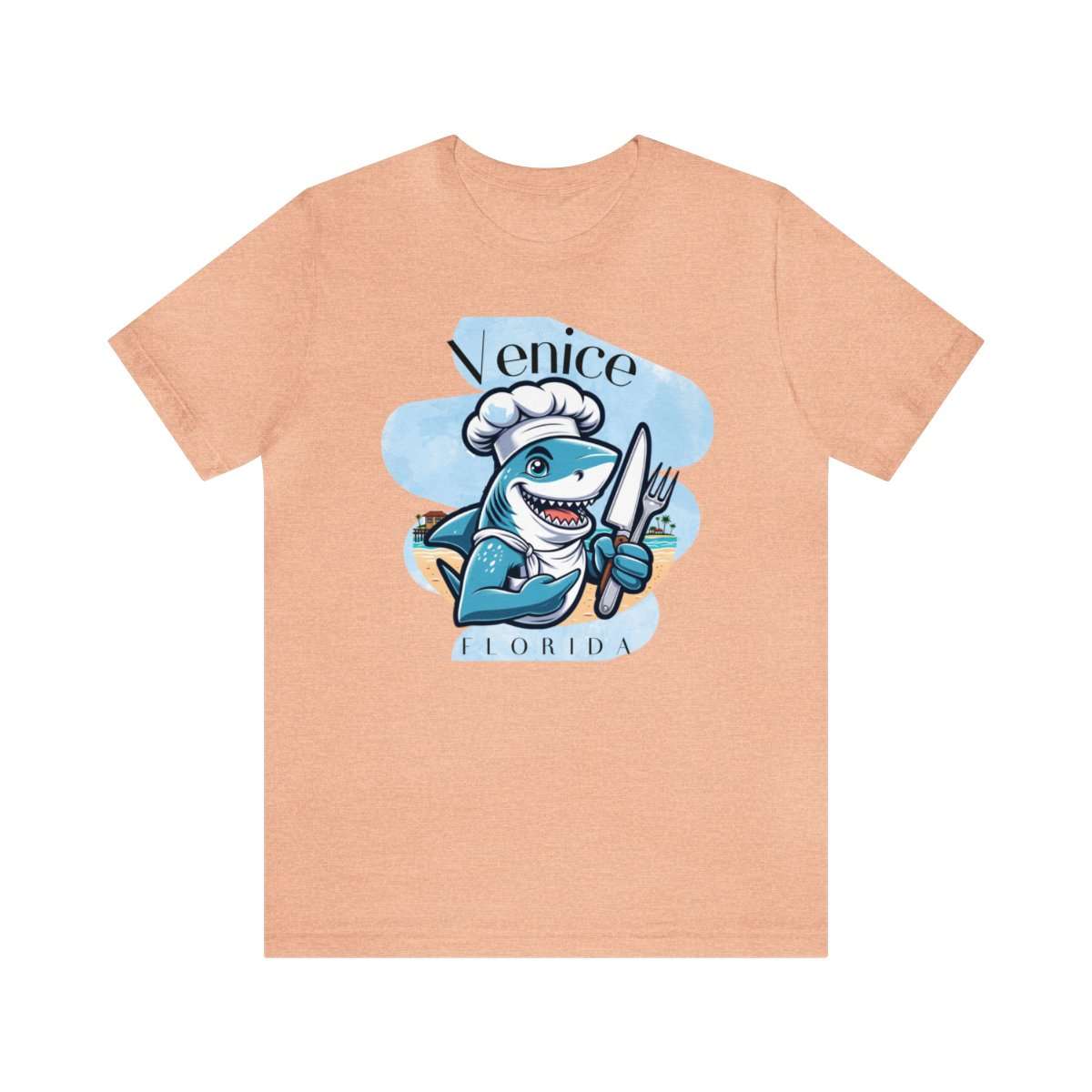 Venice Foodies Shark Chef Adult Tee - Image 86