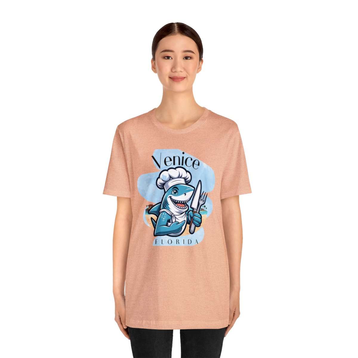 Venice Foodies Shark Chef Adult Tee - Image 88