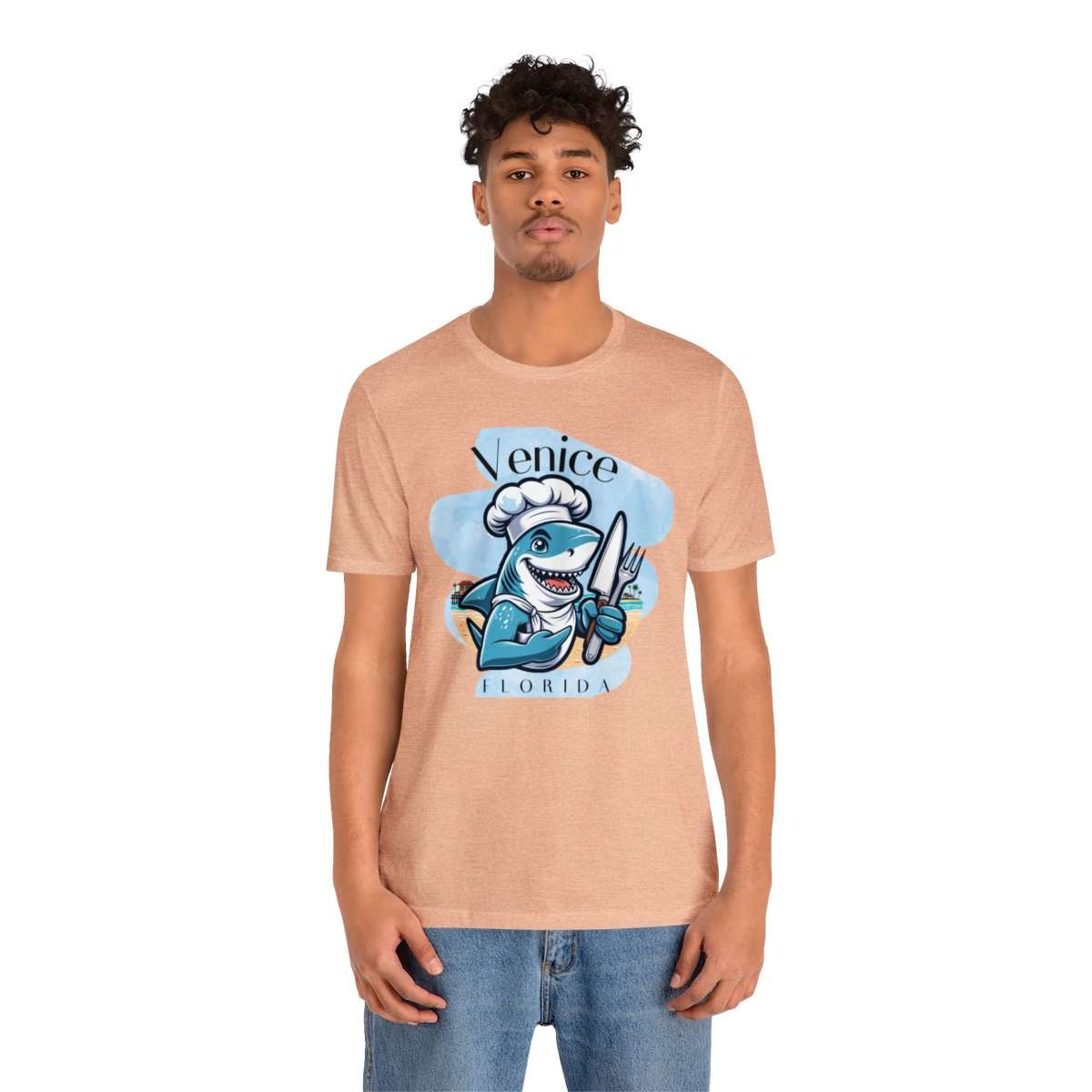 Venice Foodies Shark Chef Adult Tee - Image 89