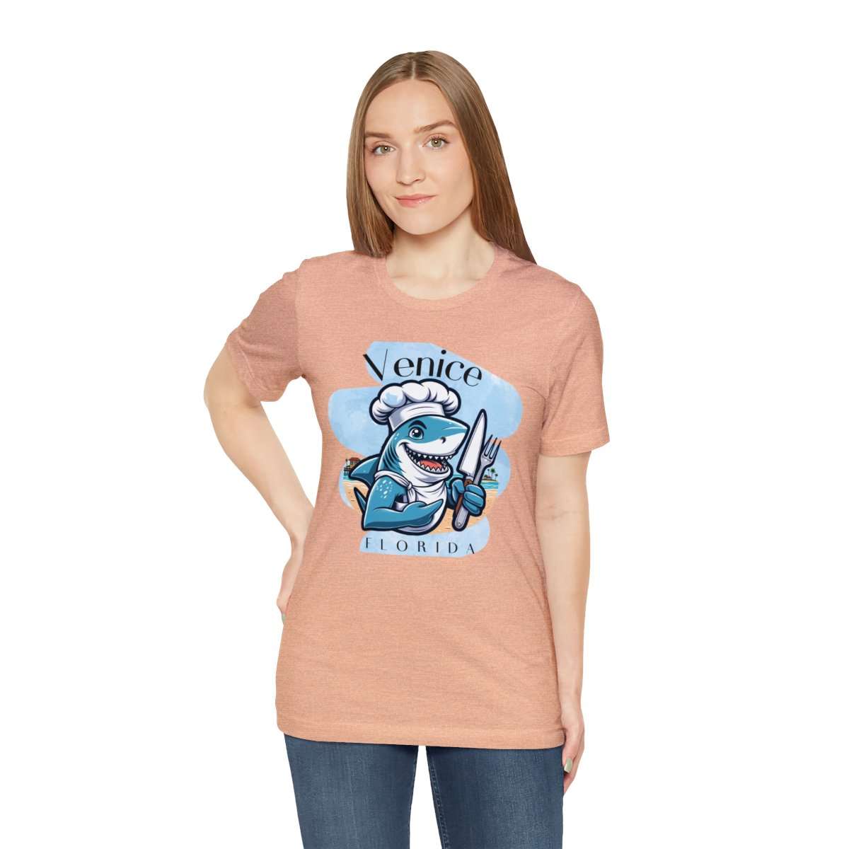 Venice Foodies Shark Chef Adult Tee - Image 90