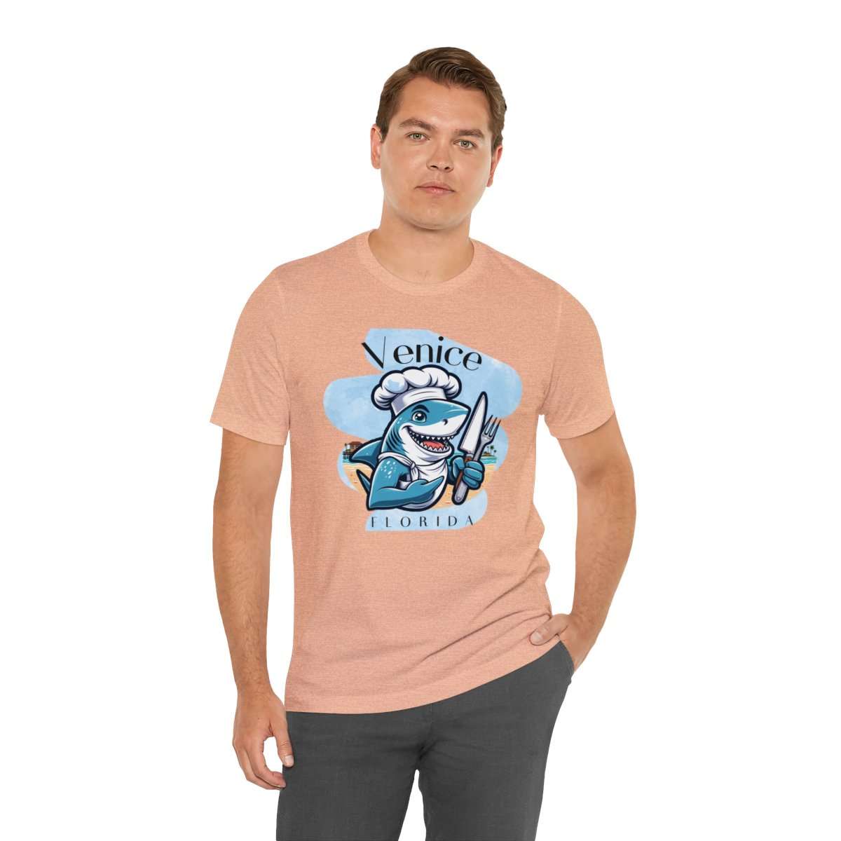 Venice Foodies Shark Chef Adult Tee - Image 91