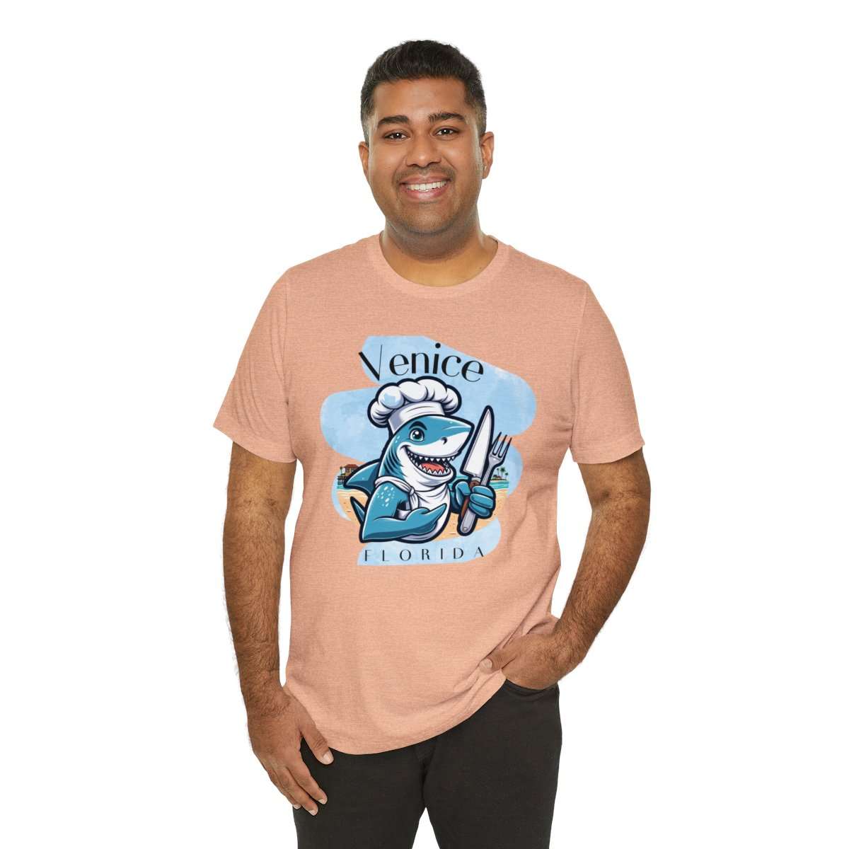 Venice Foodies Shark Chef Adult Tee - Image 93