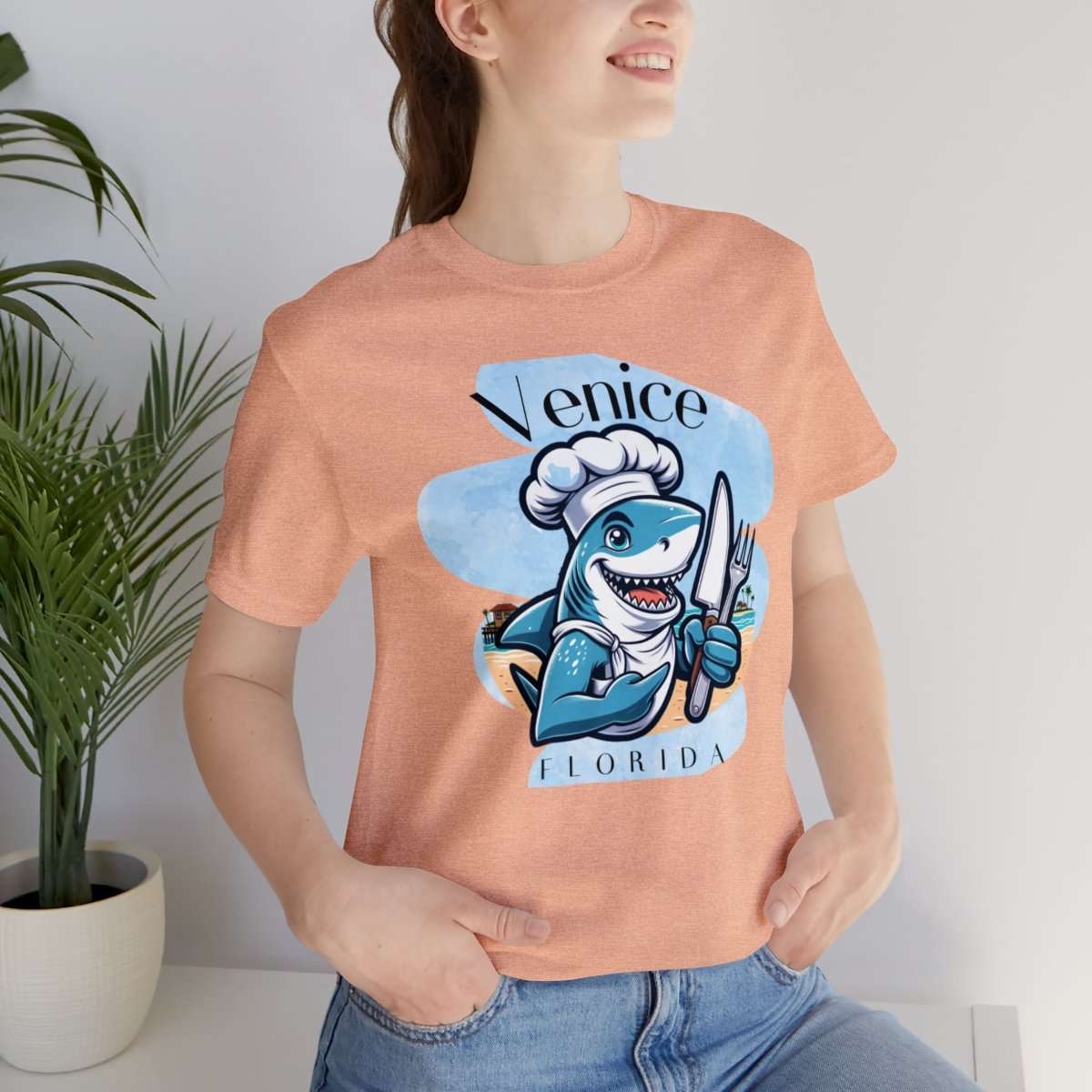 Venice Foodies Shark Chef Adult Tee - Image 94