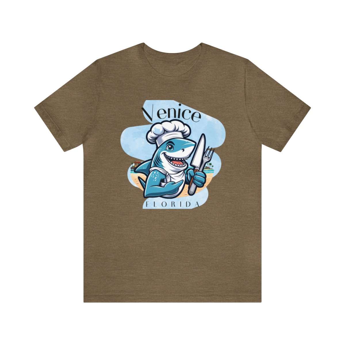 Venice Foodies Shark Chef Adult Tee - Image 98