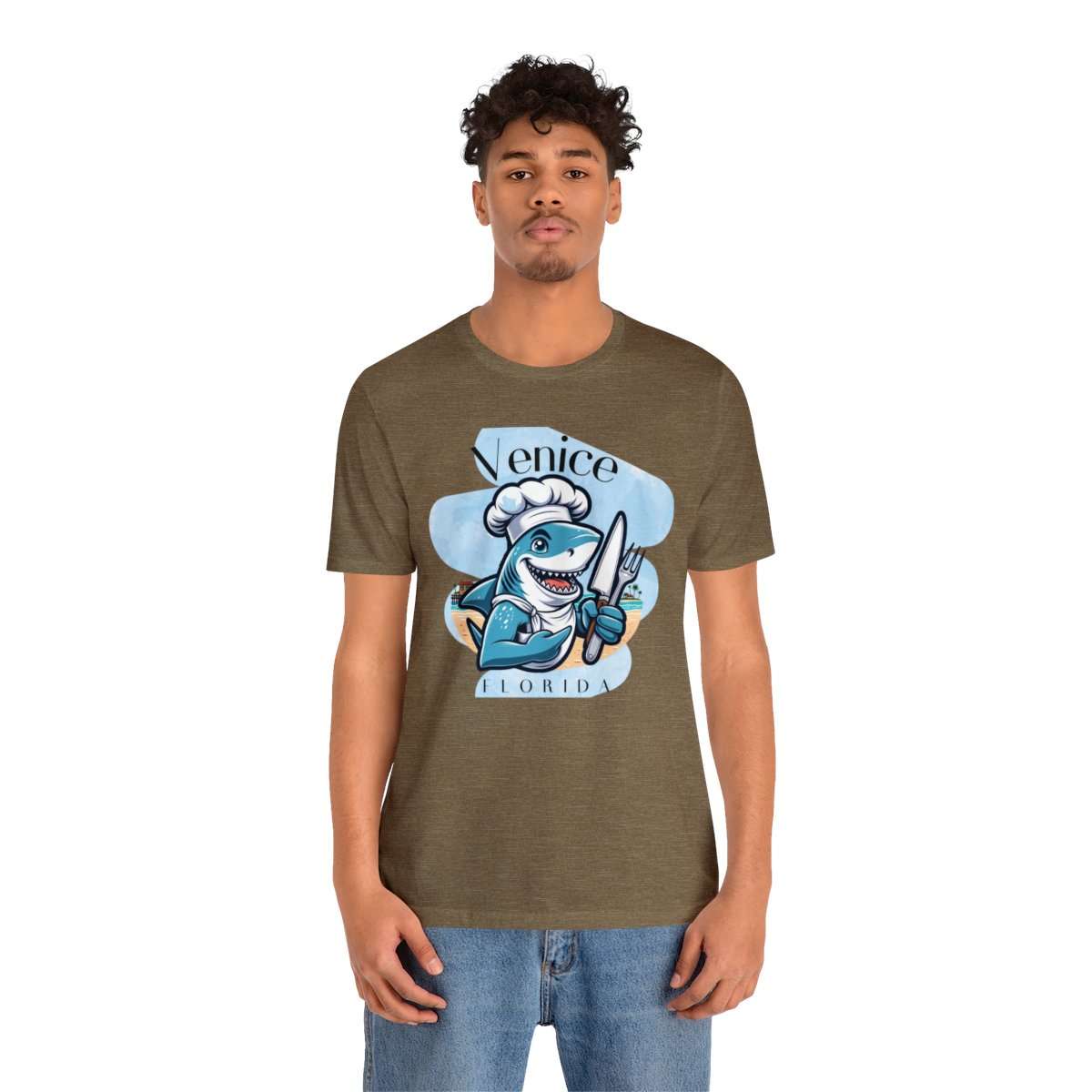 Venice Foodies Shark Chef Adult Tee - Image 101