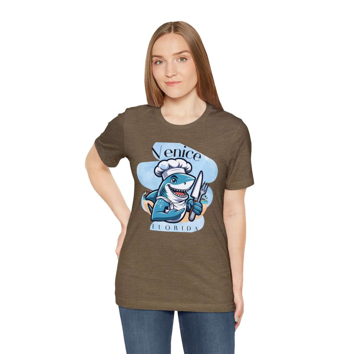 Venice Foodies Shark Chef Adult Tee - Image 102