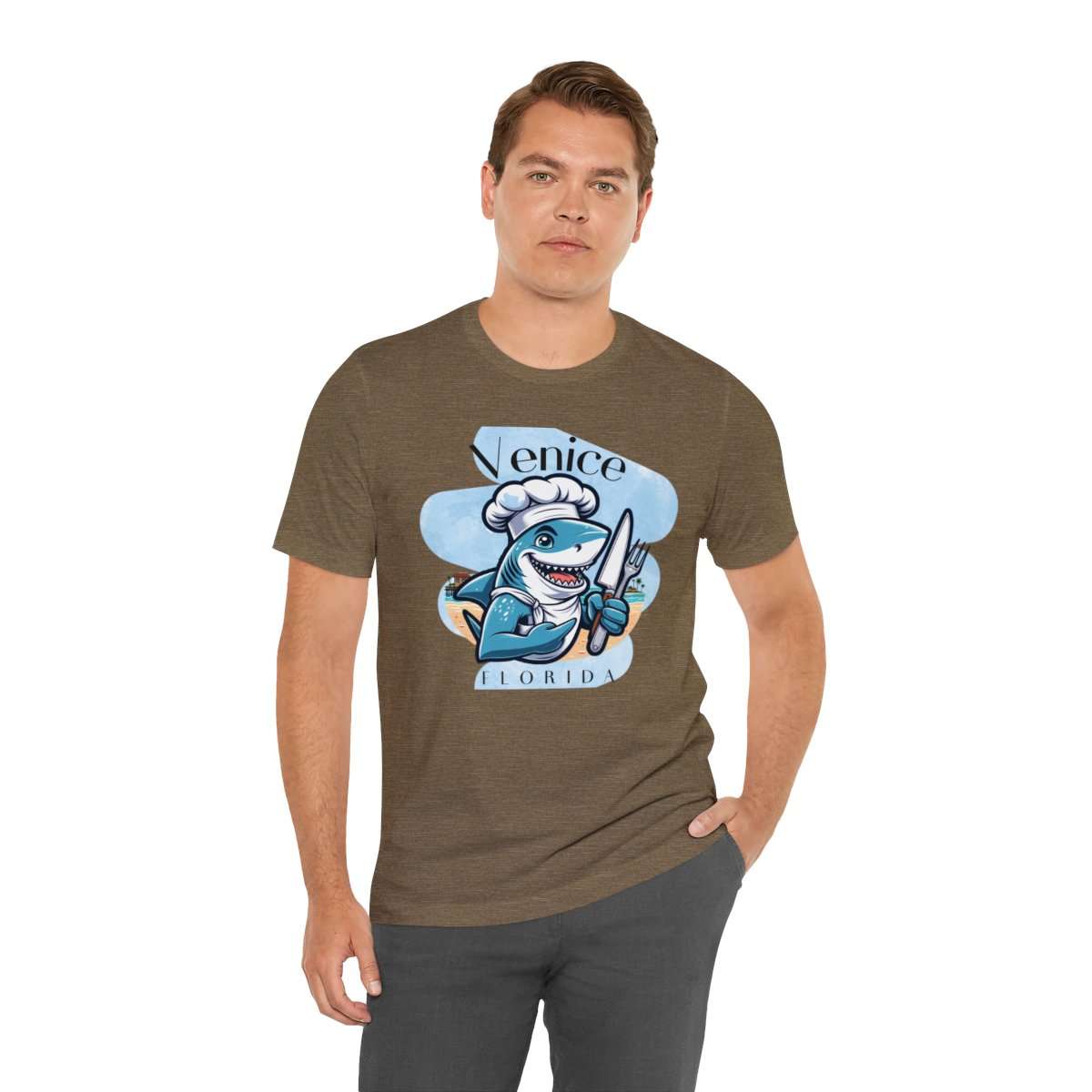 Venice Foodies Shark Chef Adult Tee - Image 103