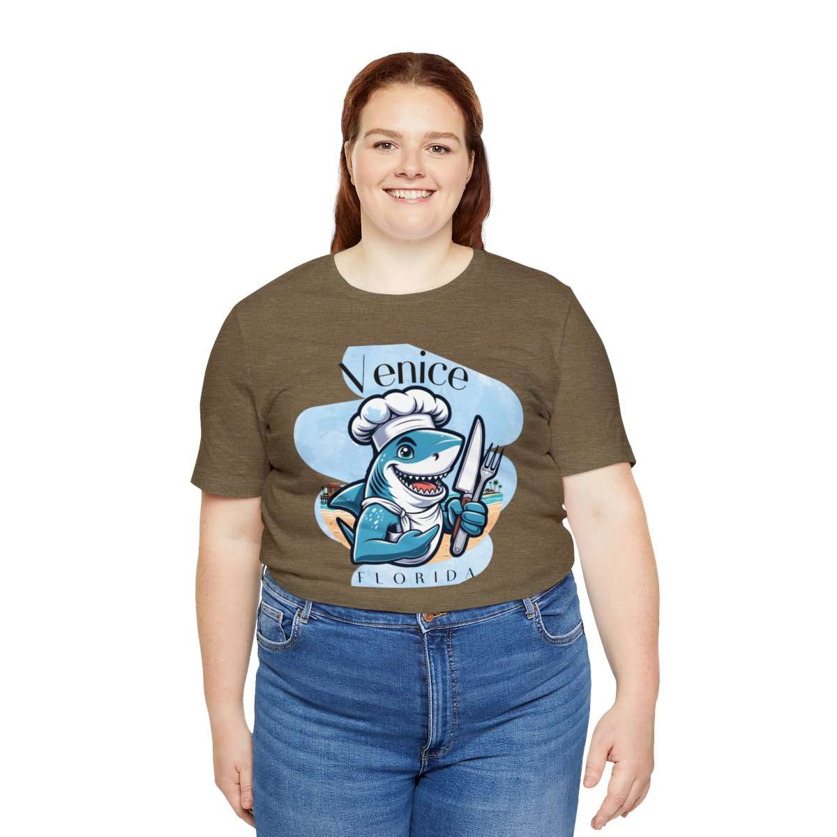 Venice Foodies Shark Chef Adult Tee - Image 104