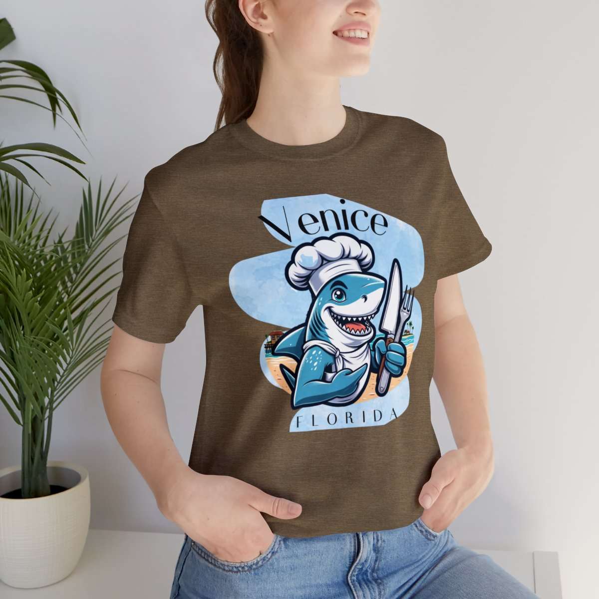 Venice Foodies Shark Chef Adult Tee - Image 106