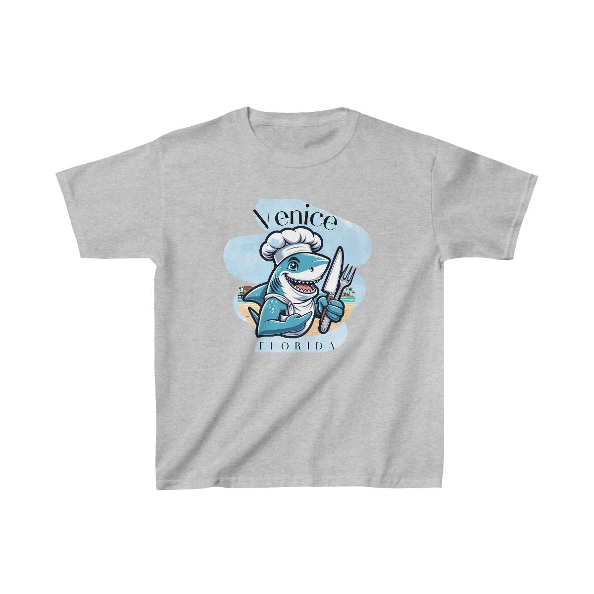 Venice Foodies Shark Chef - Kids' Delight Tee - Image 3