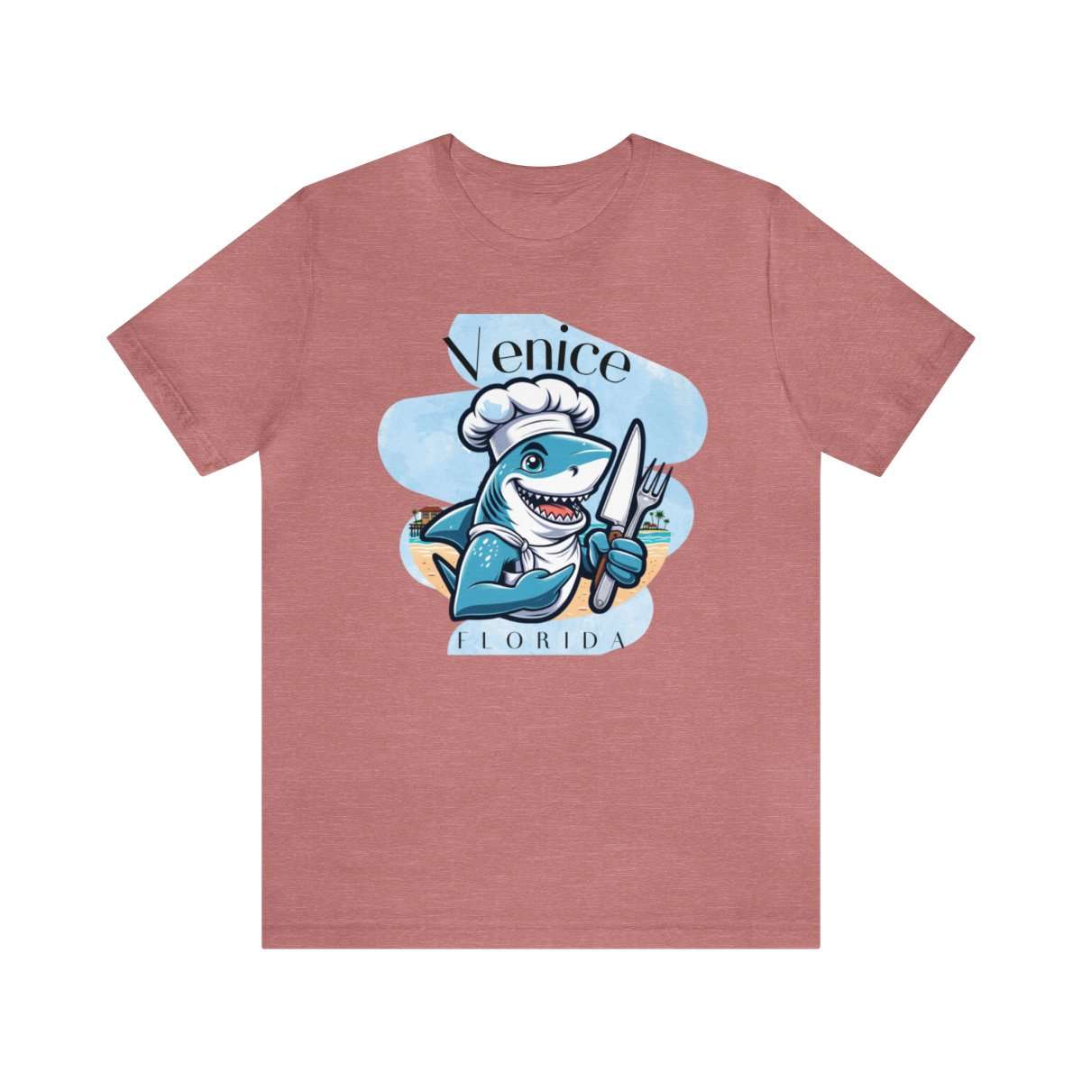 Venice Foodies Shark Chef Adult Tee - Image 38