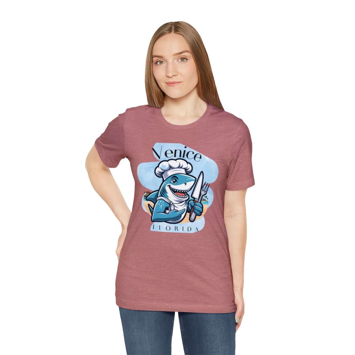 Venice Foodies Shark Chef Adult Tee - Image 42