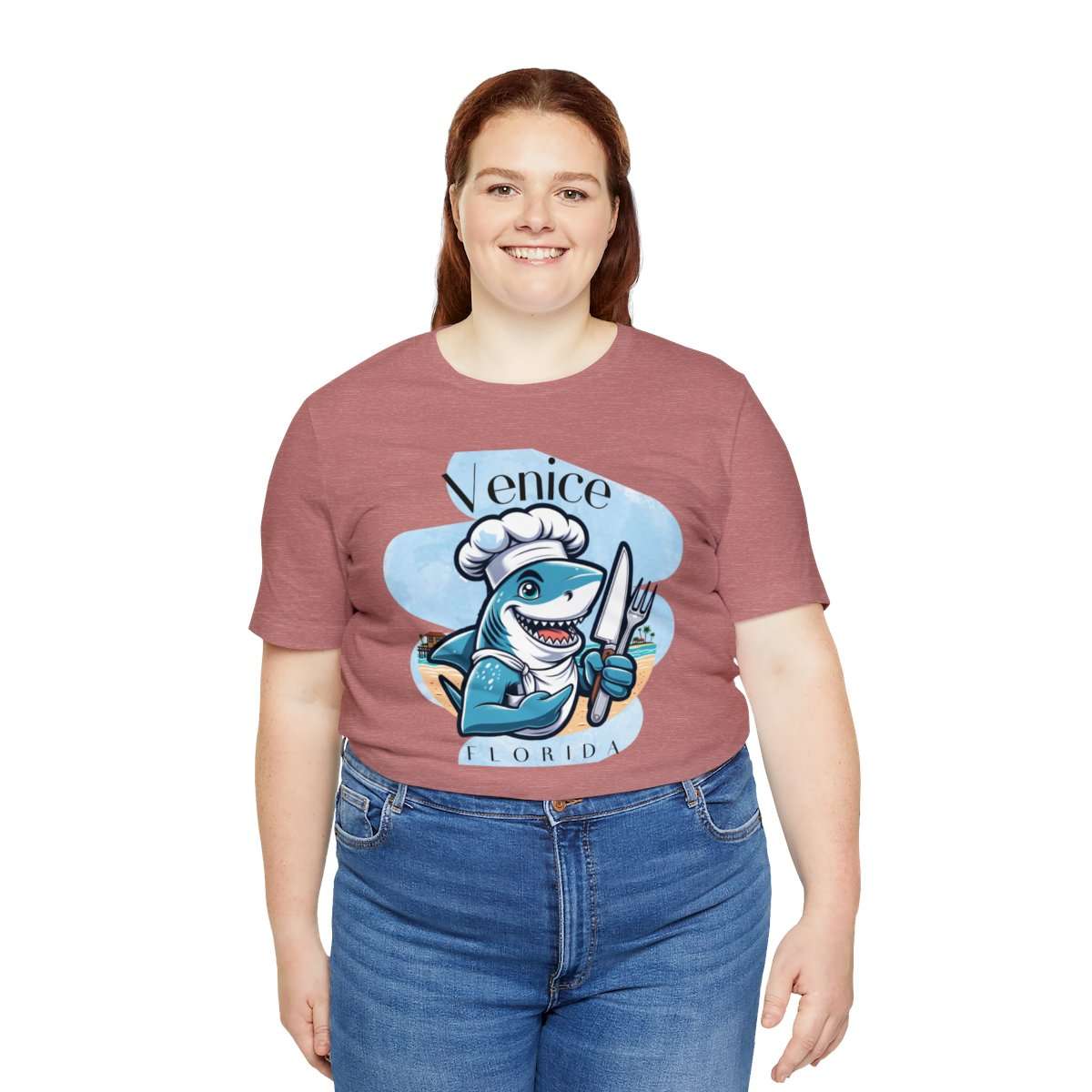 Venice Foodies Shark Chef Adult Tee - Image 44