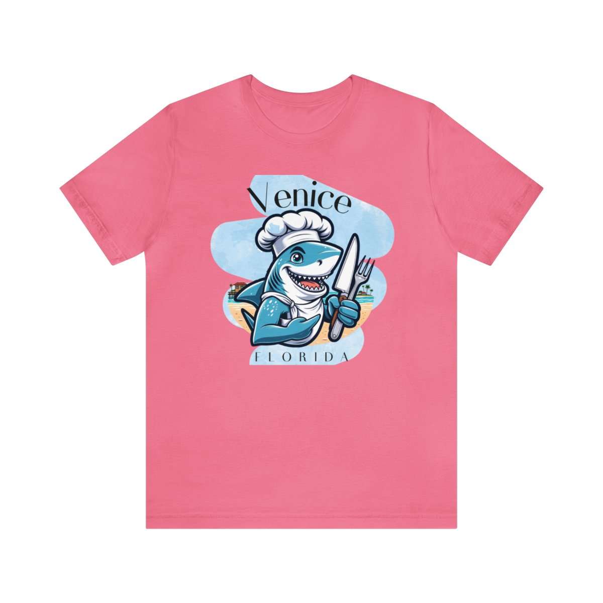 Venice Foodies Shark Chef Adult Tee - Image 170