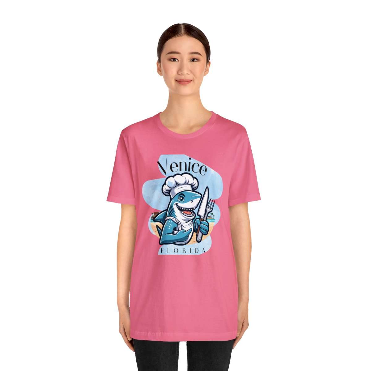 Venice Foodies Shark Chef Adult Tee - Image 172