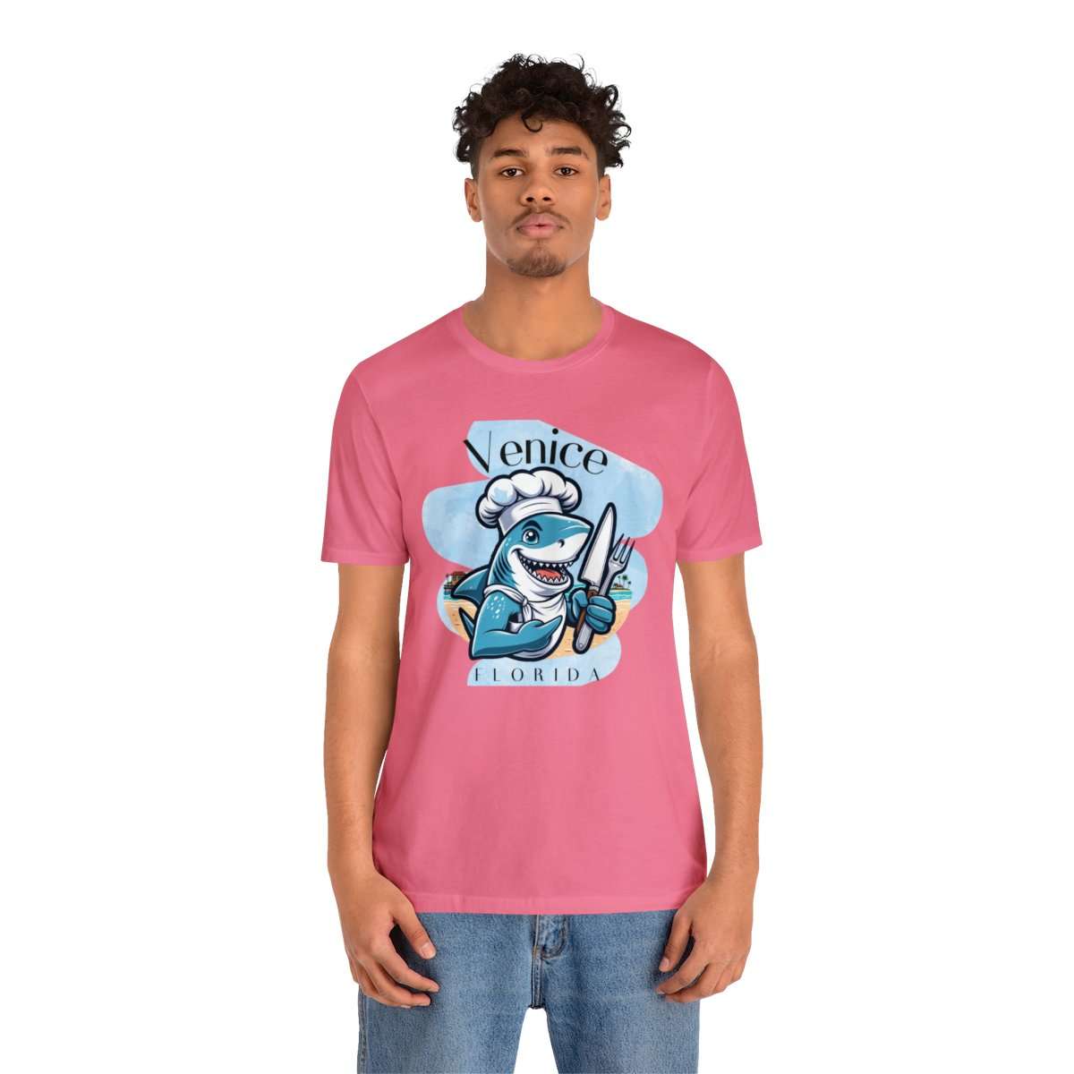 Venice Foodies Shark Chef Adult Tee - Image 173
