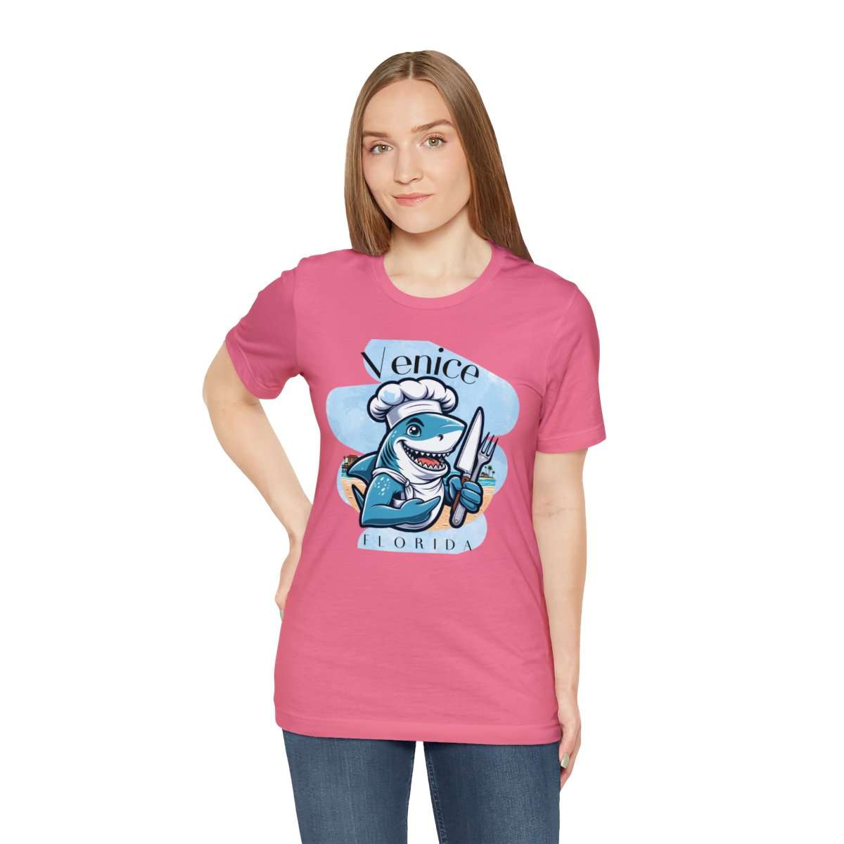 Venice Foodies Shark Chef Adult Tee - Image 174