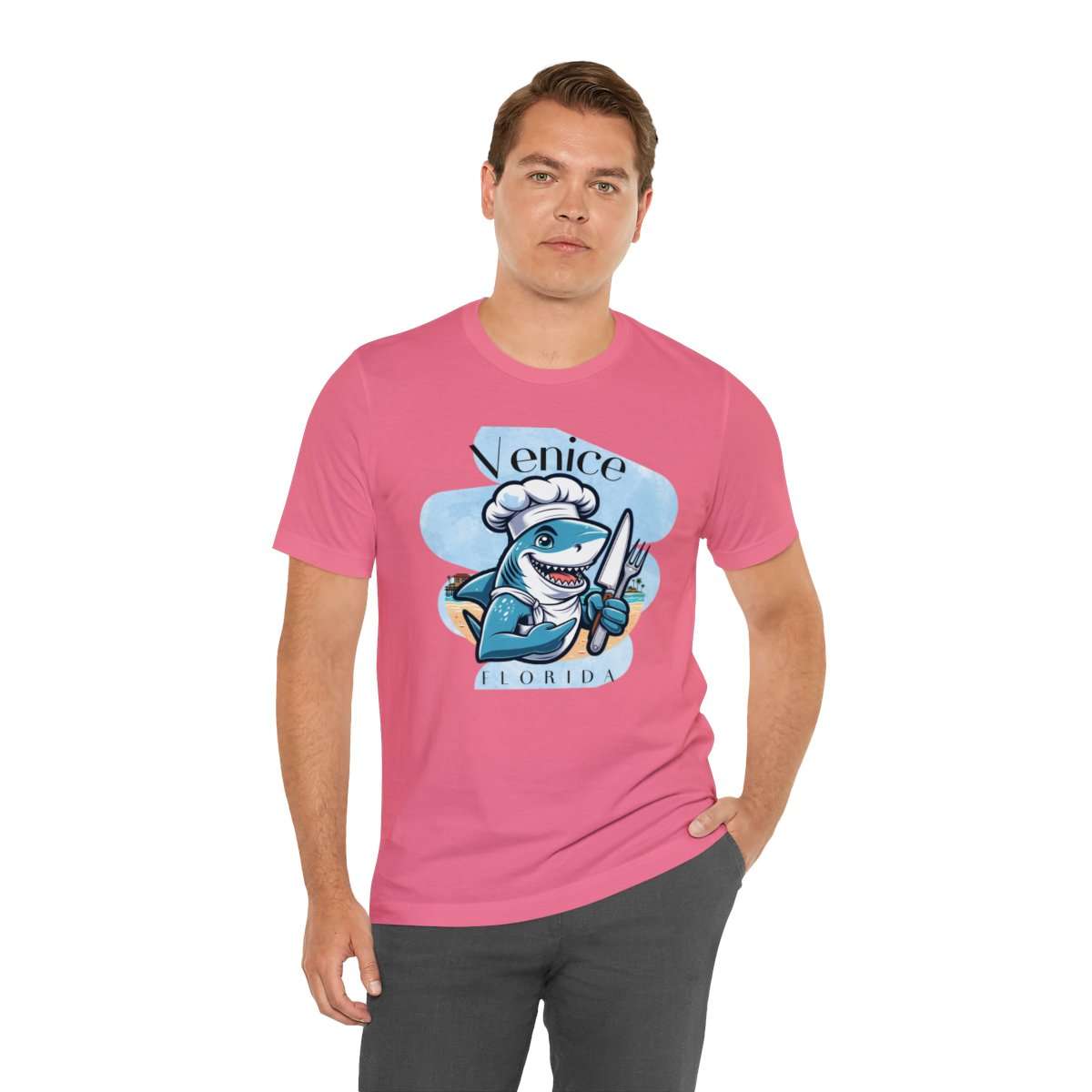 Venice Foodies Shark Chef Adult Tee - Image 175
