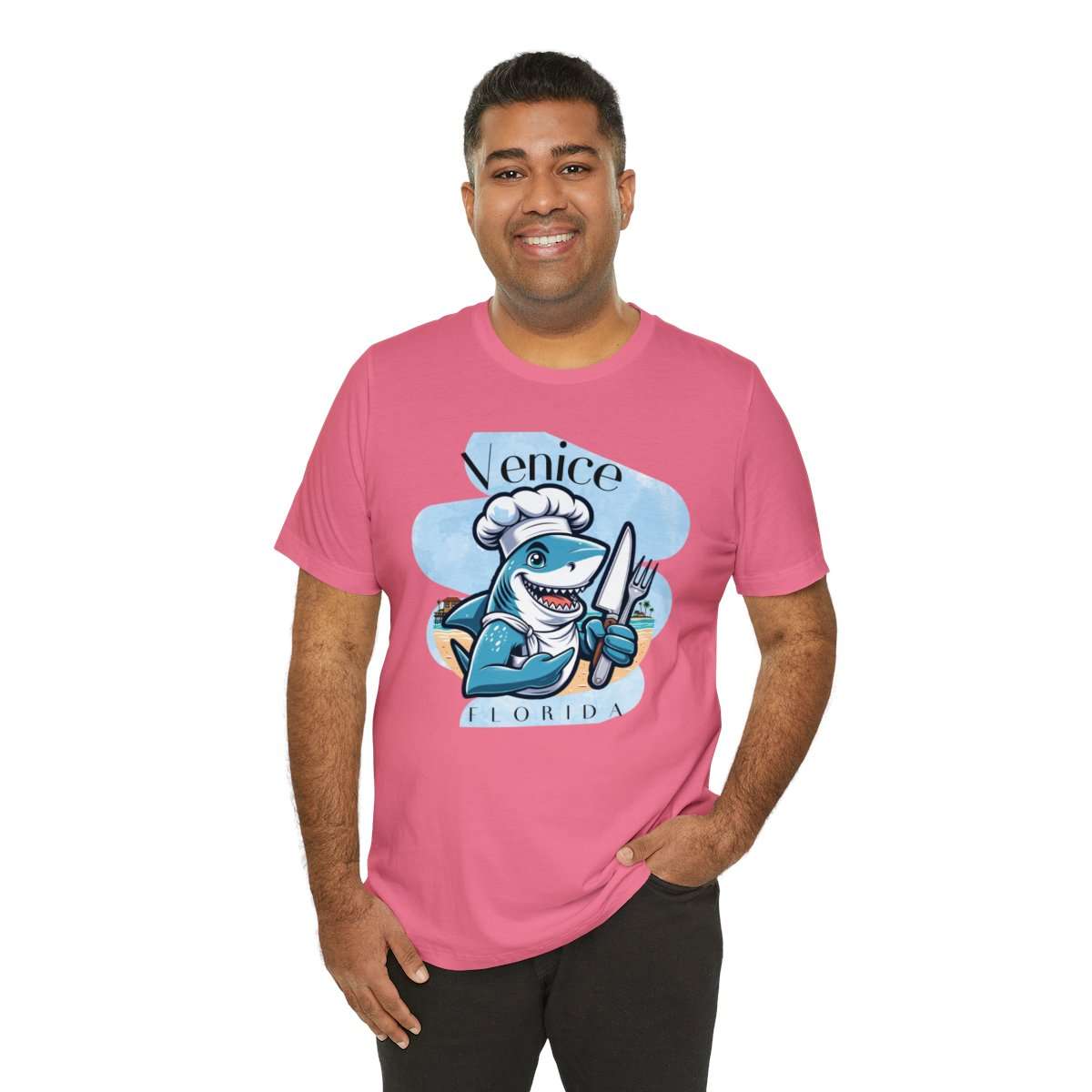 Venice Foodies Shark Chef Adult Tee - Image 177