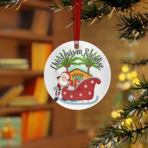 Christmas in Paradise Santa Sleigh Ornament
