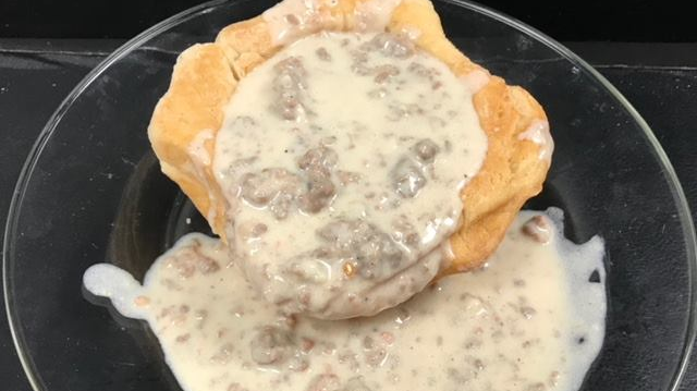 biscuit bowl with gravy yummies donuts and bbq
