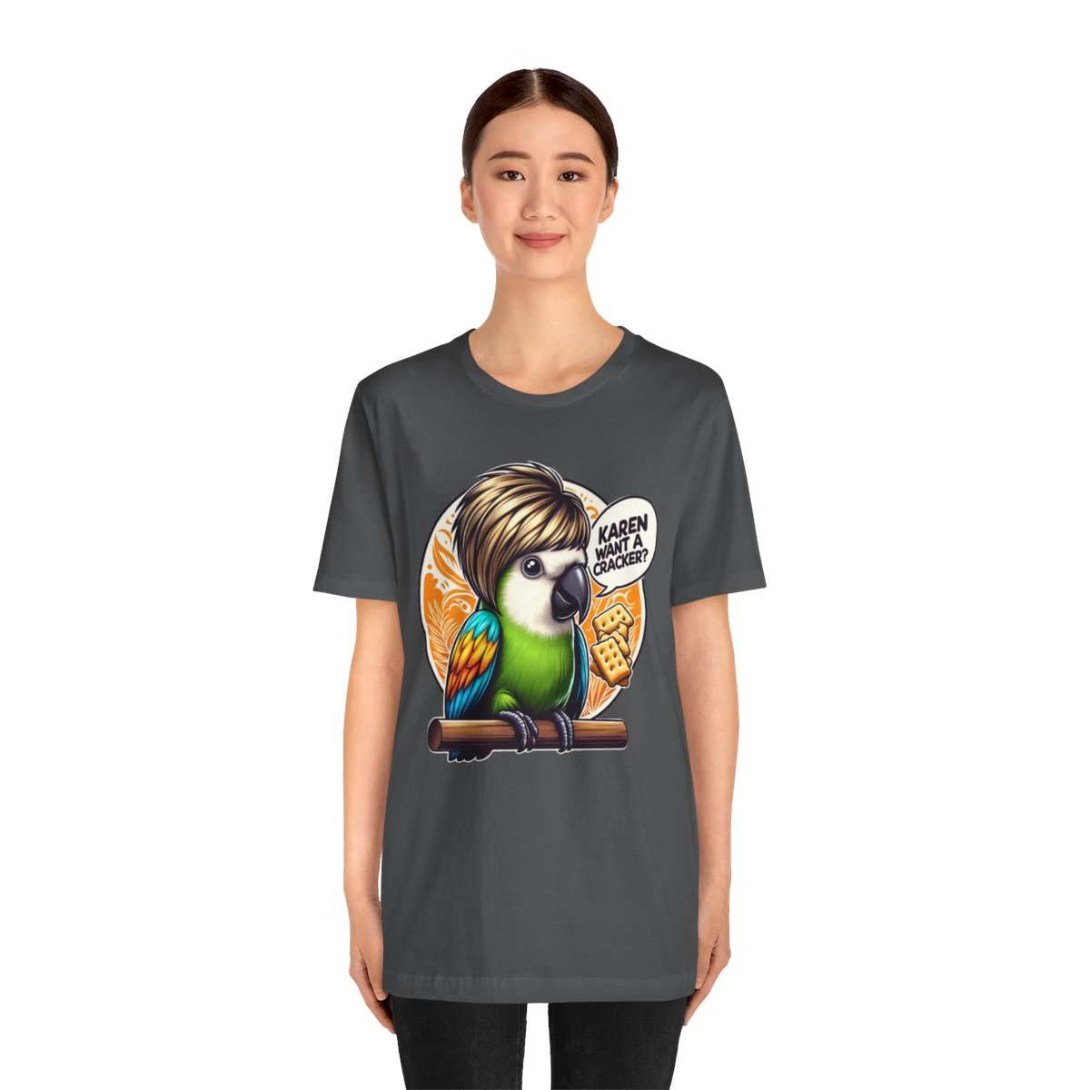 Karen Want A Cracker Adult Tee - Image 4
