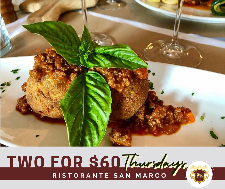 Ristorante San Marco Summer Special Dinner for Two