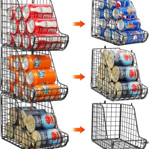 stackable can organizer for hurricane preparation