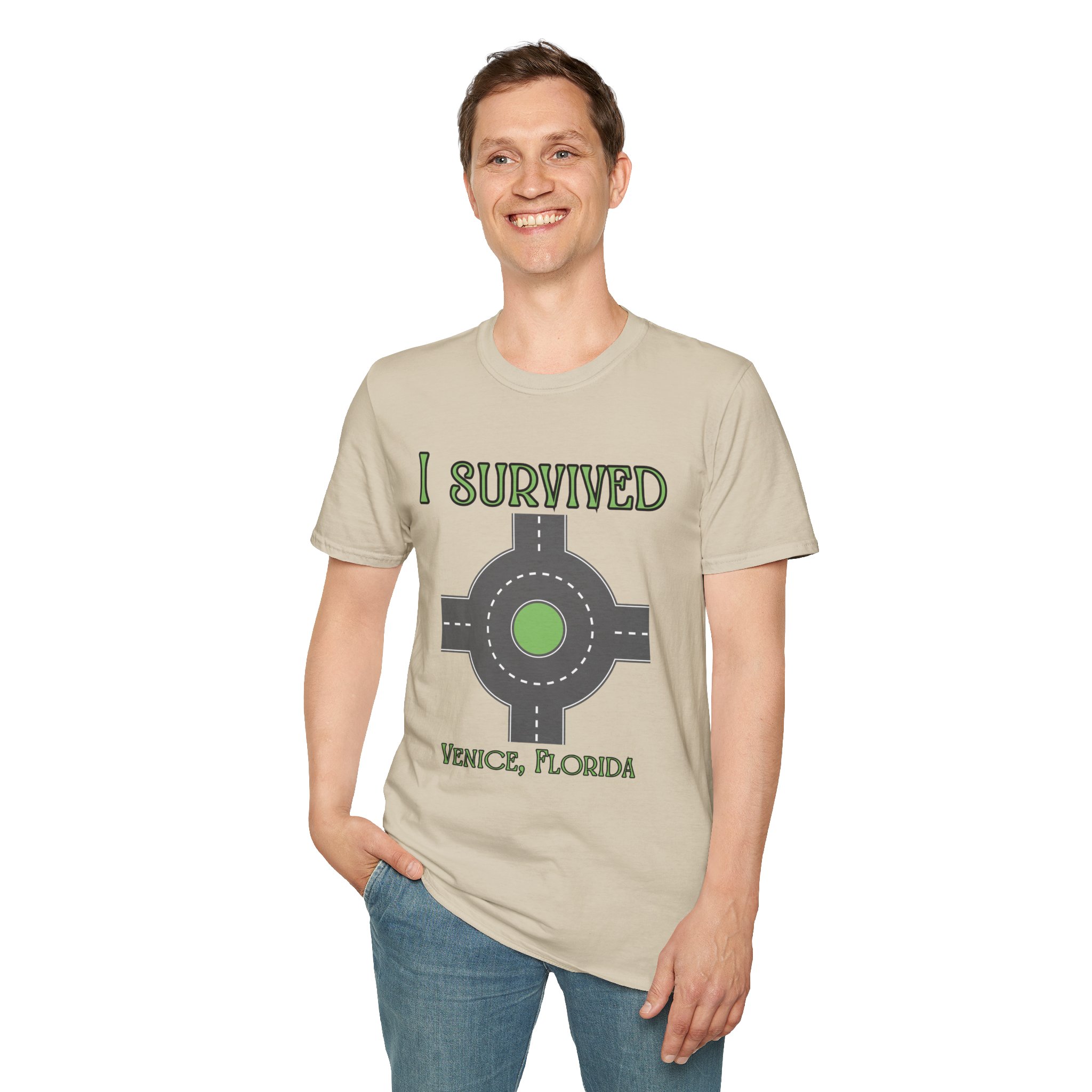 Venice, FL 'I Survived' Roundabout T-Shirt - Image 10