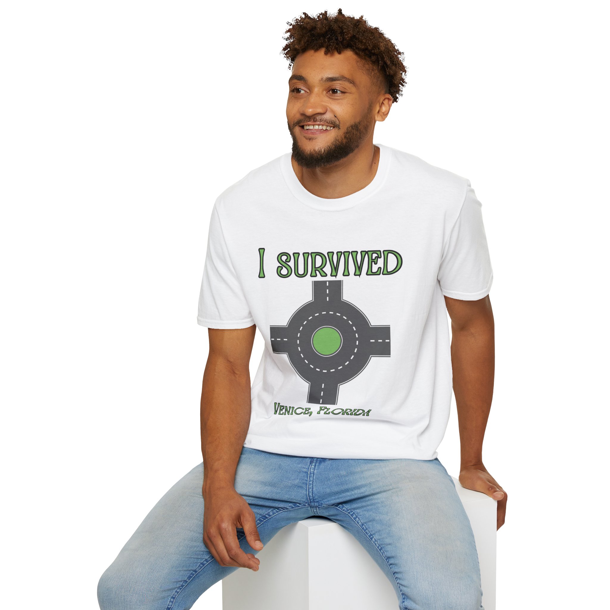 Venice, FL 'I Survived' Roundabout T-Shirt - Image 4