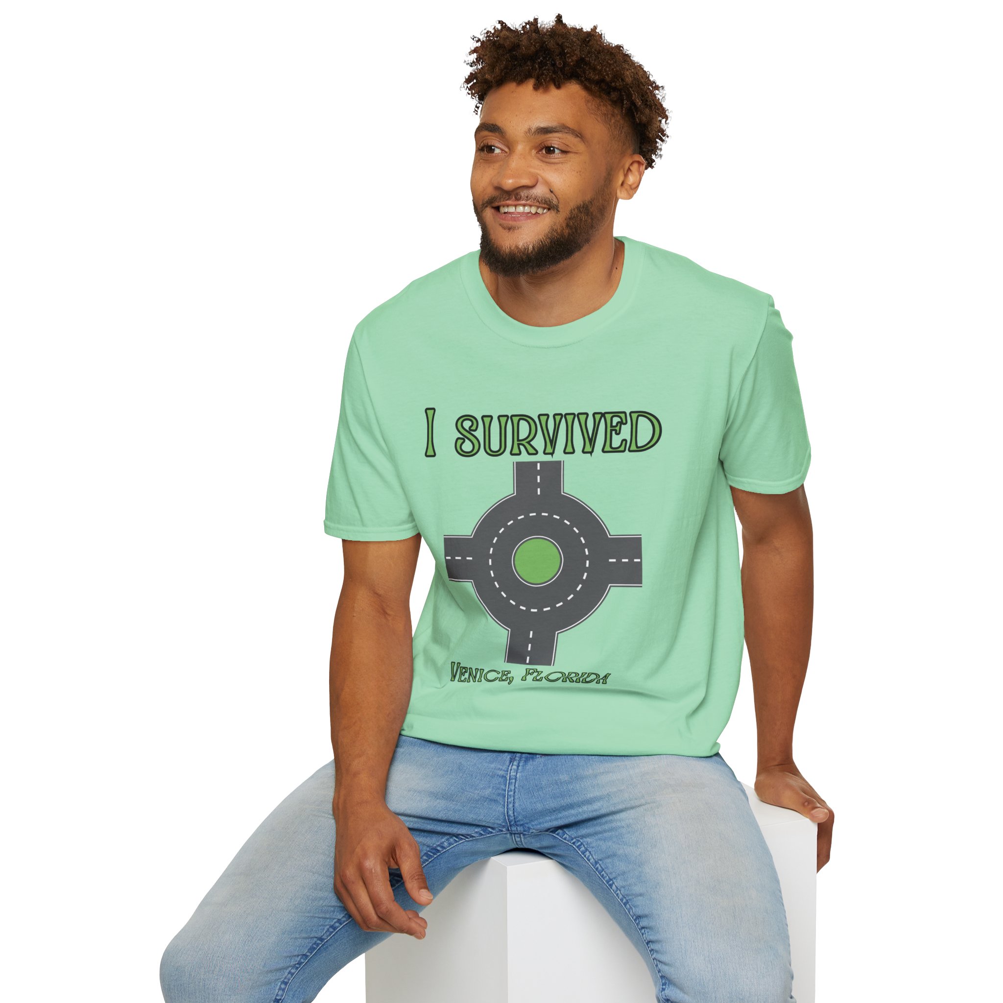 Venice, FL 'I Survived' Roundabout T-Shirt - Image 24