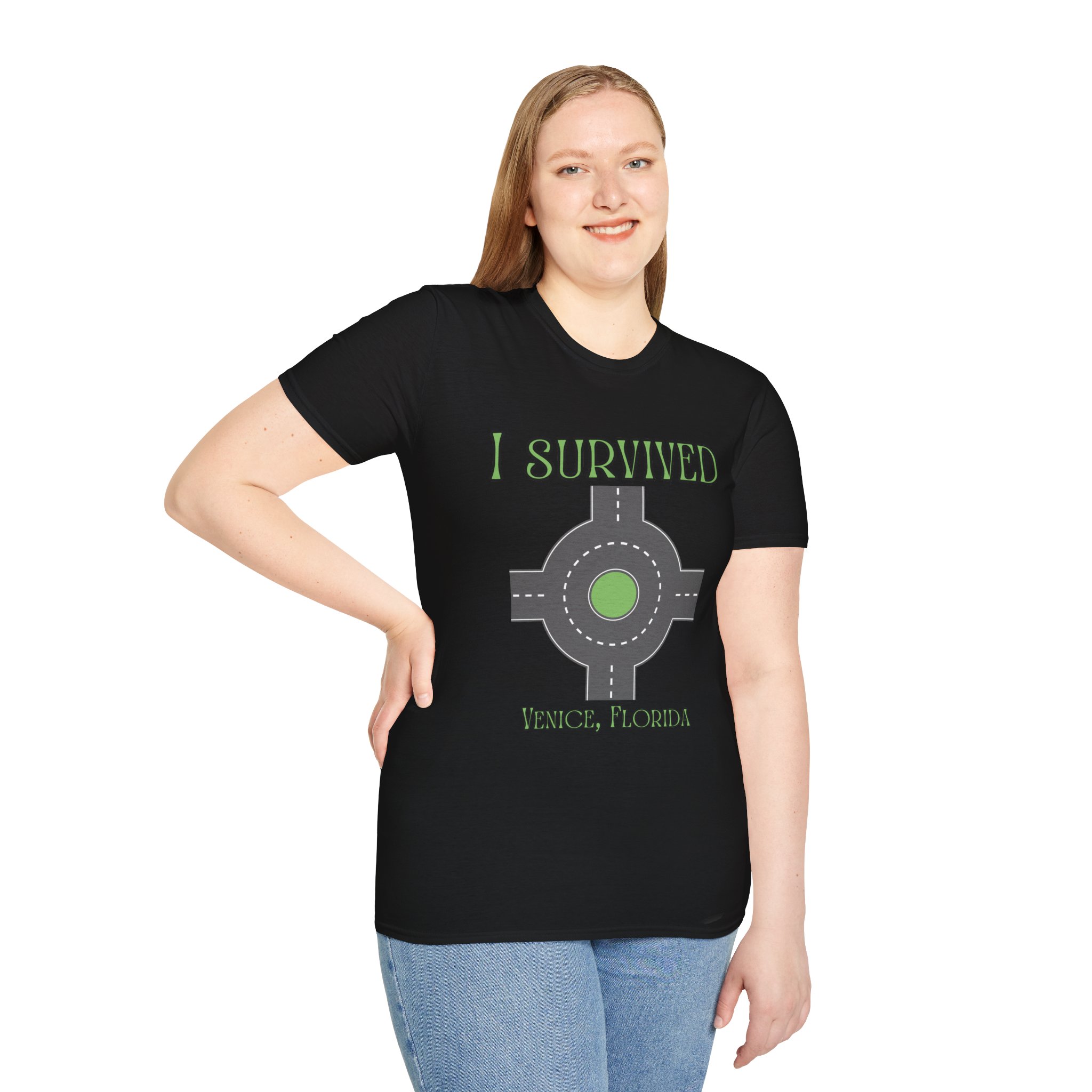 Venice, FL 'I Survived' Roundabout T-Shirt - Image 5