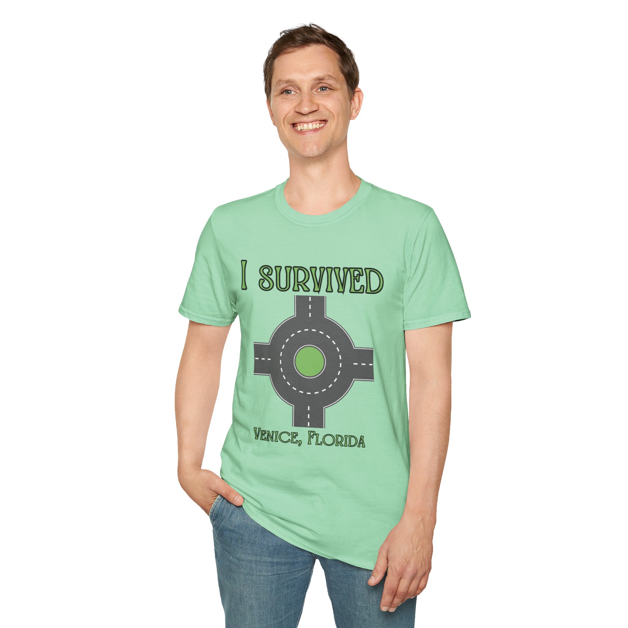 Venice, FL 'I Survived' Roundabout T-Shirt - Image 22