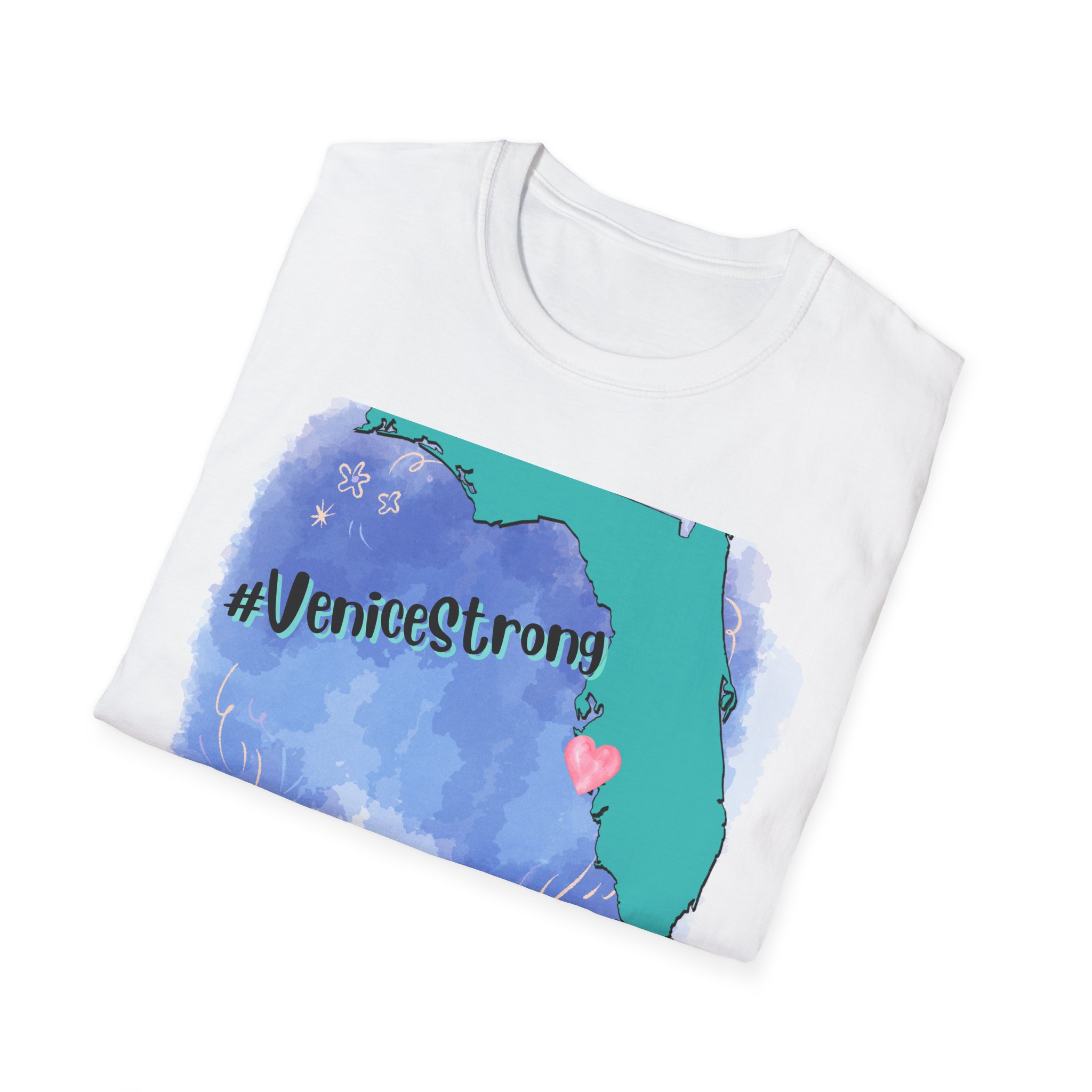 #VeniceStrong Unisex Softstyle T-Shirt - Image 4