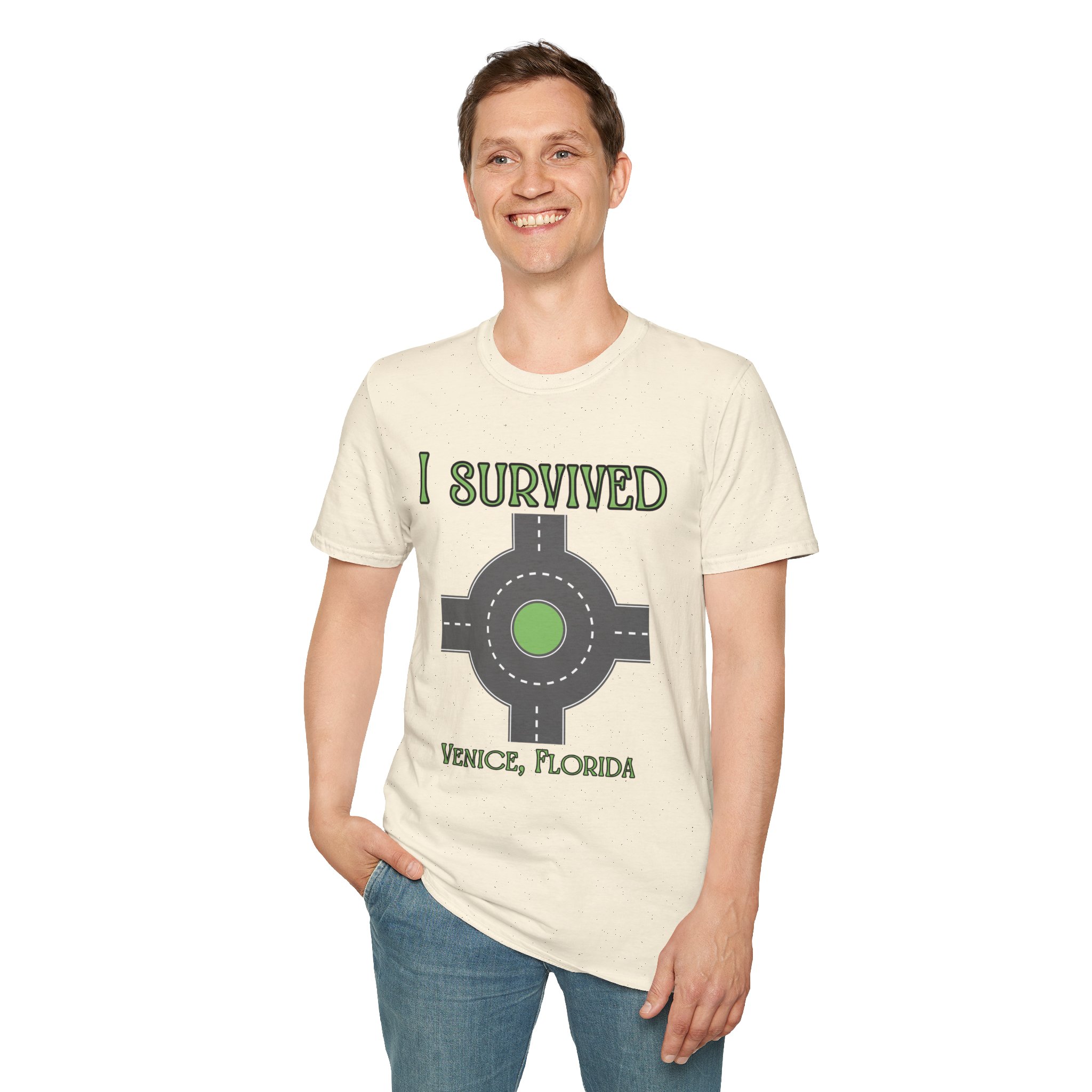 Venice, FL 'I Survived' Roundabout T-Shirt - Image 18