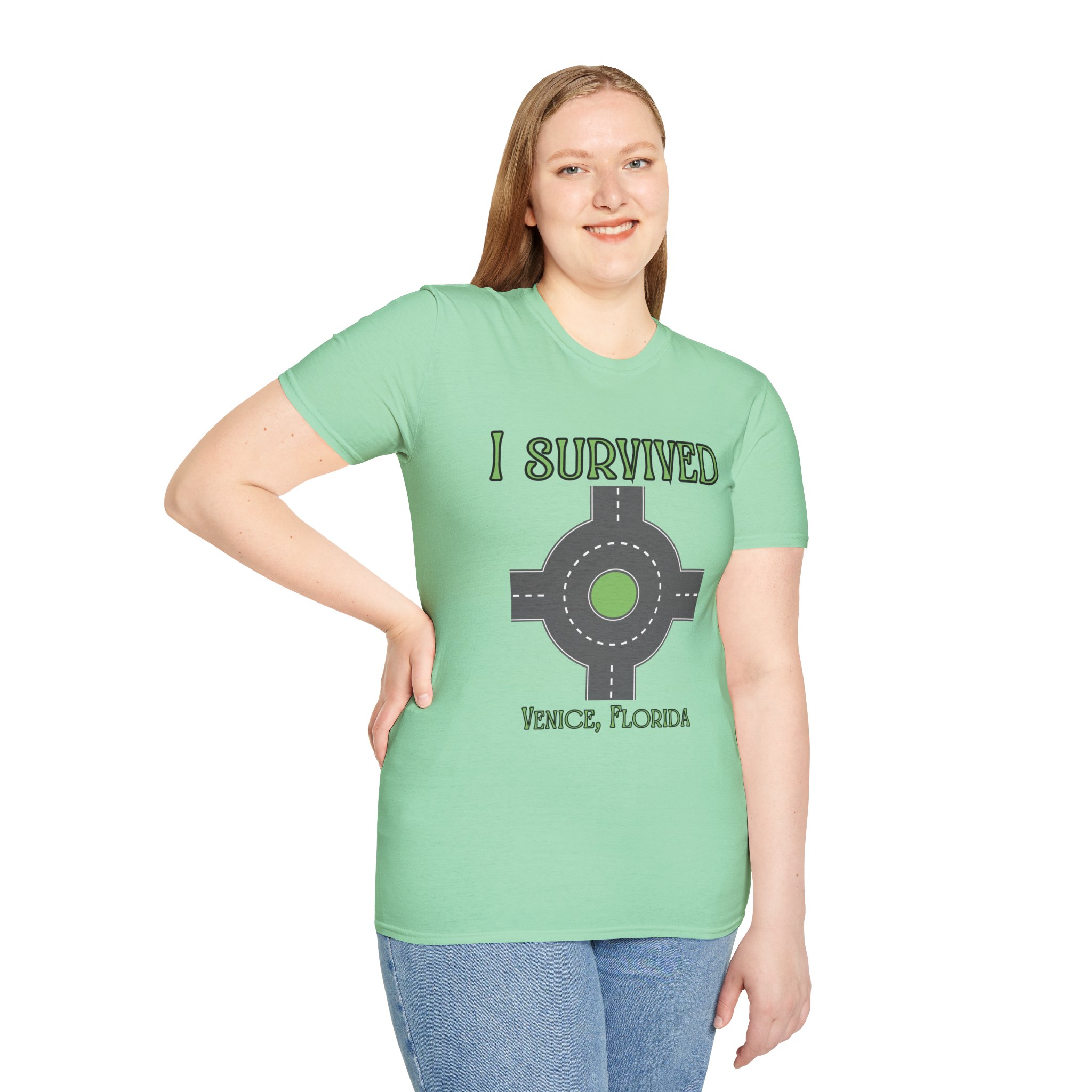 Venice, FL 'I Survived' Roundabout T-Shirt - Image 21