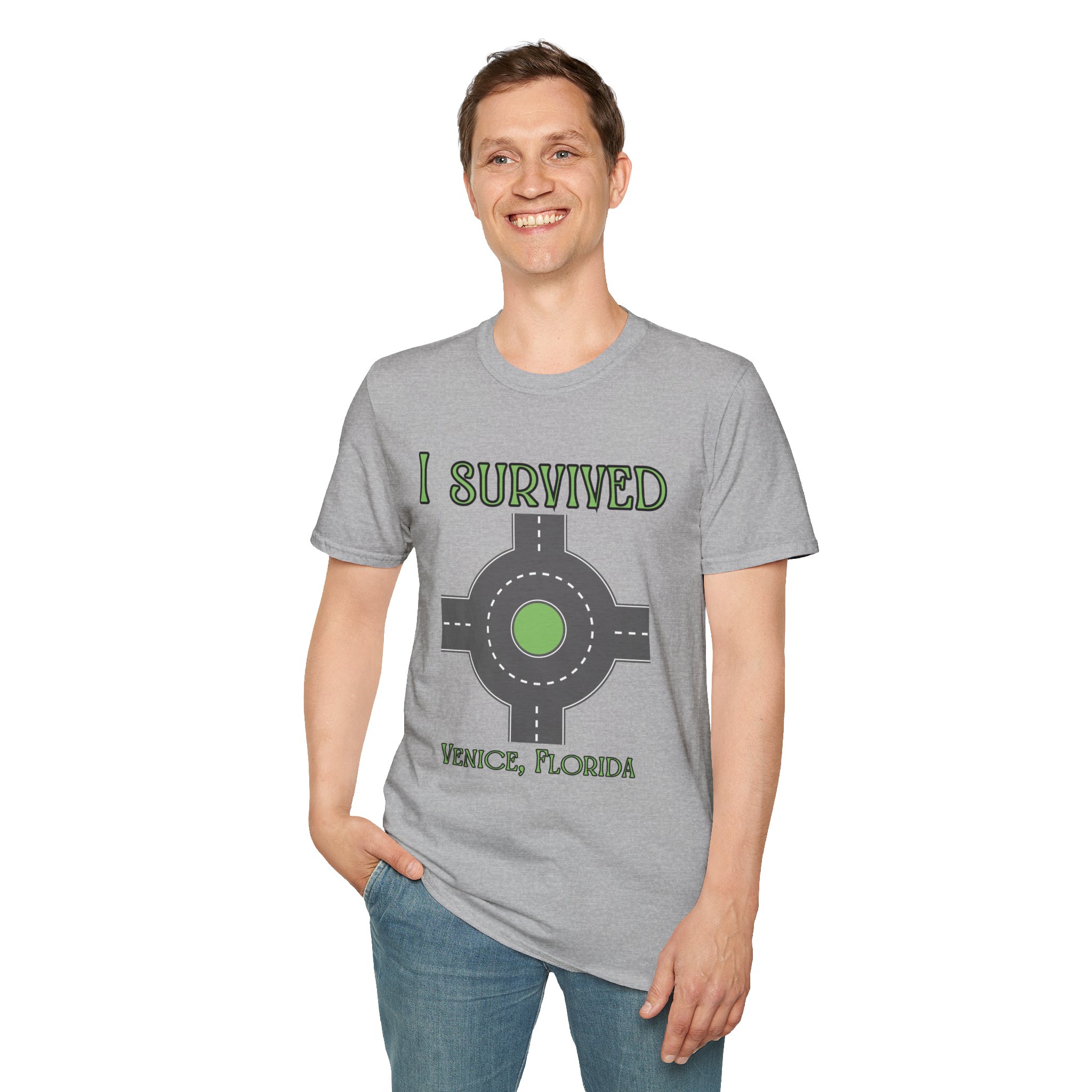Venice, FL 'I Survived' Roundabout T-Shirt - Image 14