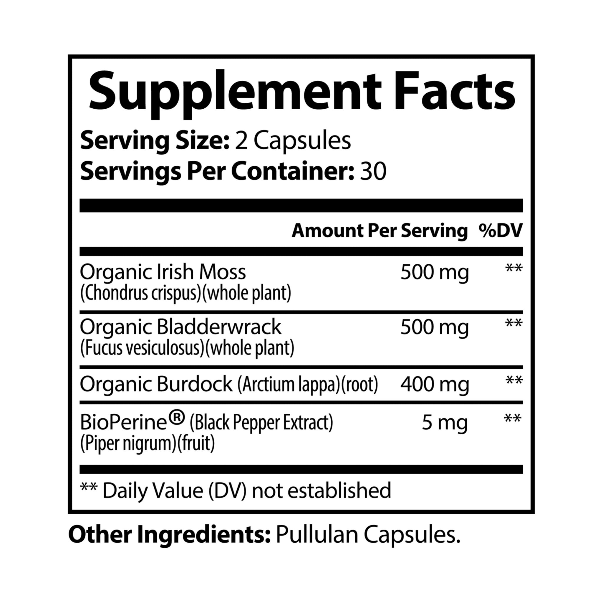 Venice Tide - Sea Moss Supplement (60 Capsules) - Image 5