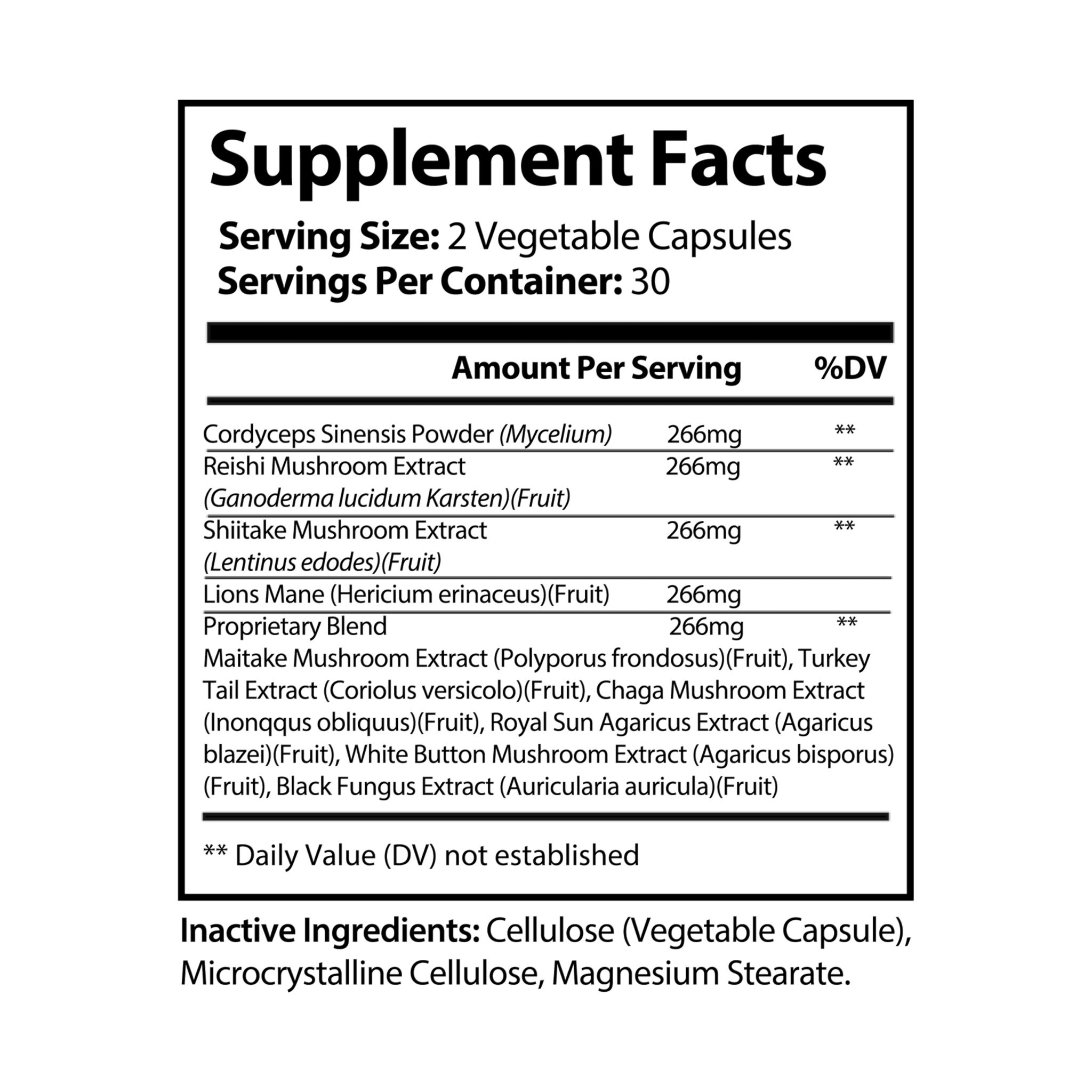Mushroom Blend Supplement (60 Capsules) - Image 5