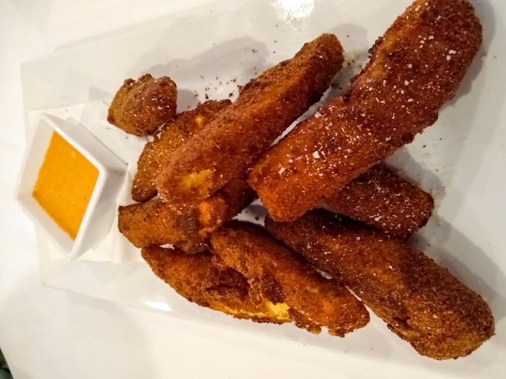 A plate of zucchini fries at Chaz 51 Steakhouse in Venice Florida
